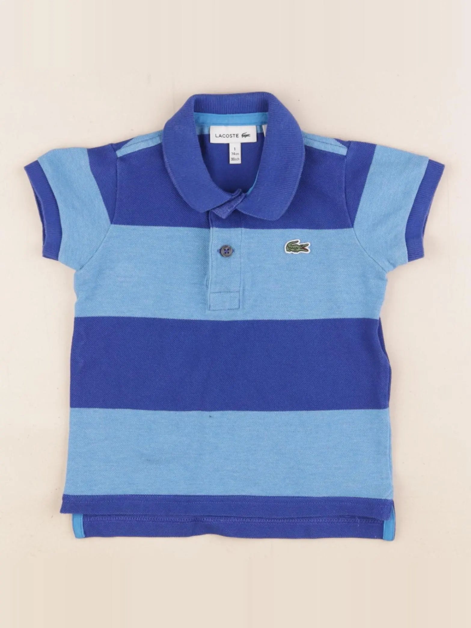 Lacoste - polo bleu - 1 an