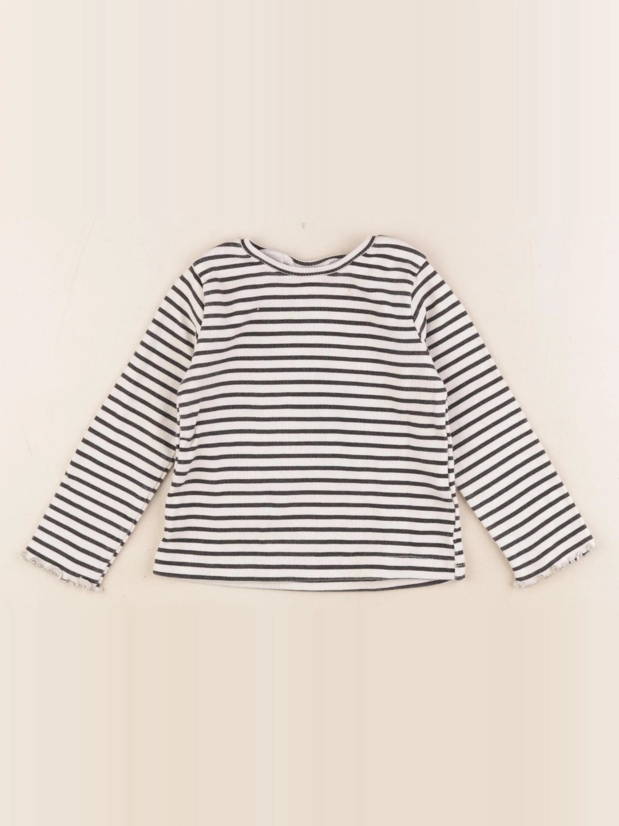 Zara - tee-shirt blanc, noir - 2 ans