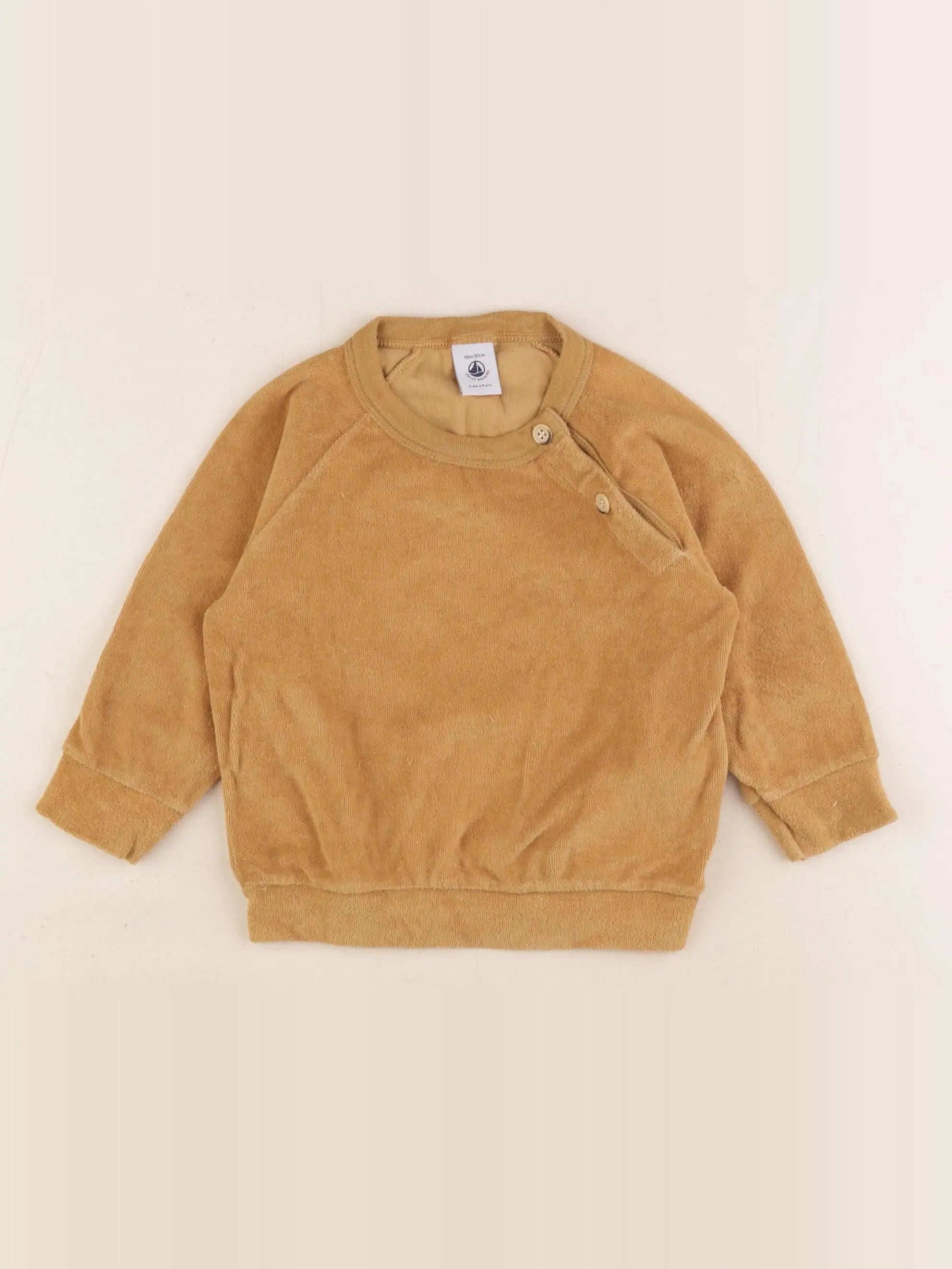 Petit Bateau - sweat marron - 18 mois