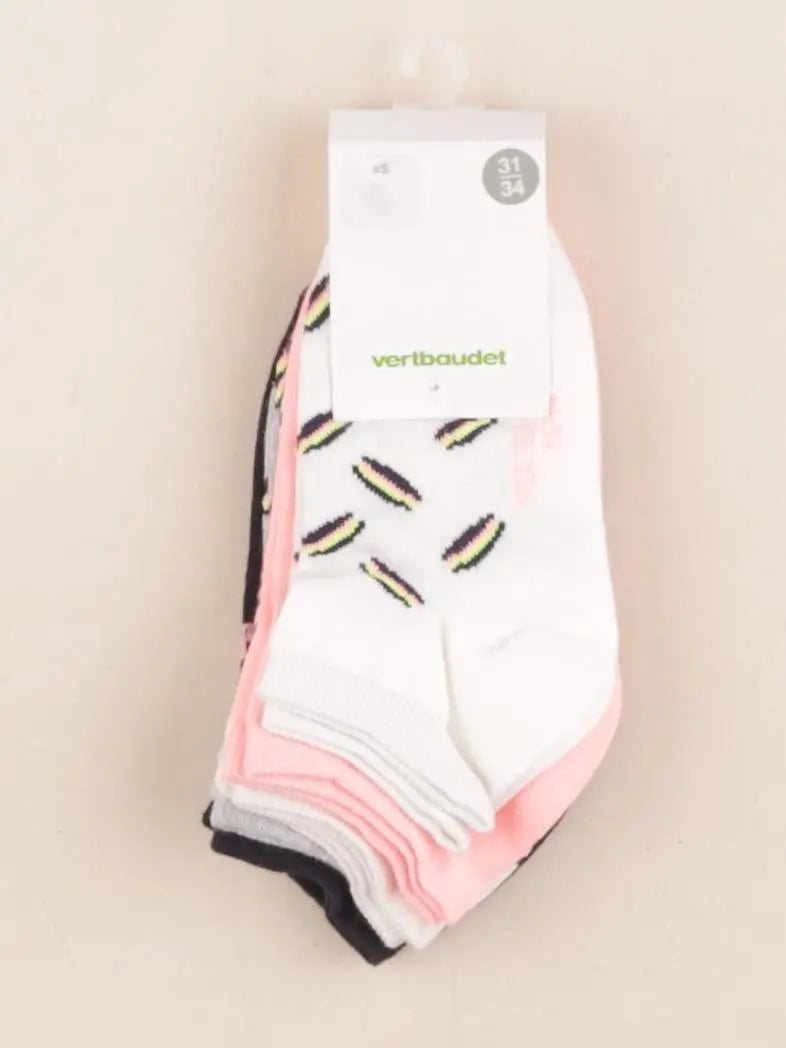 Vertbaudet - lot de 5 chaussettes multicolore - 5 ans