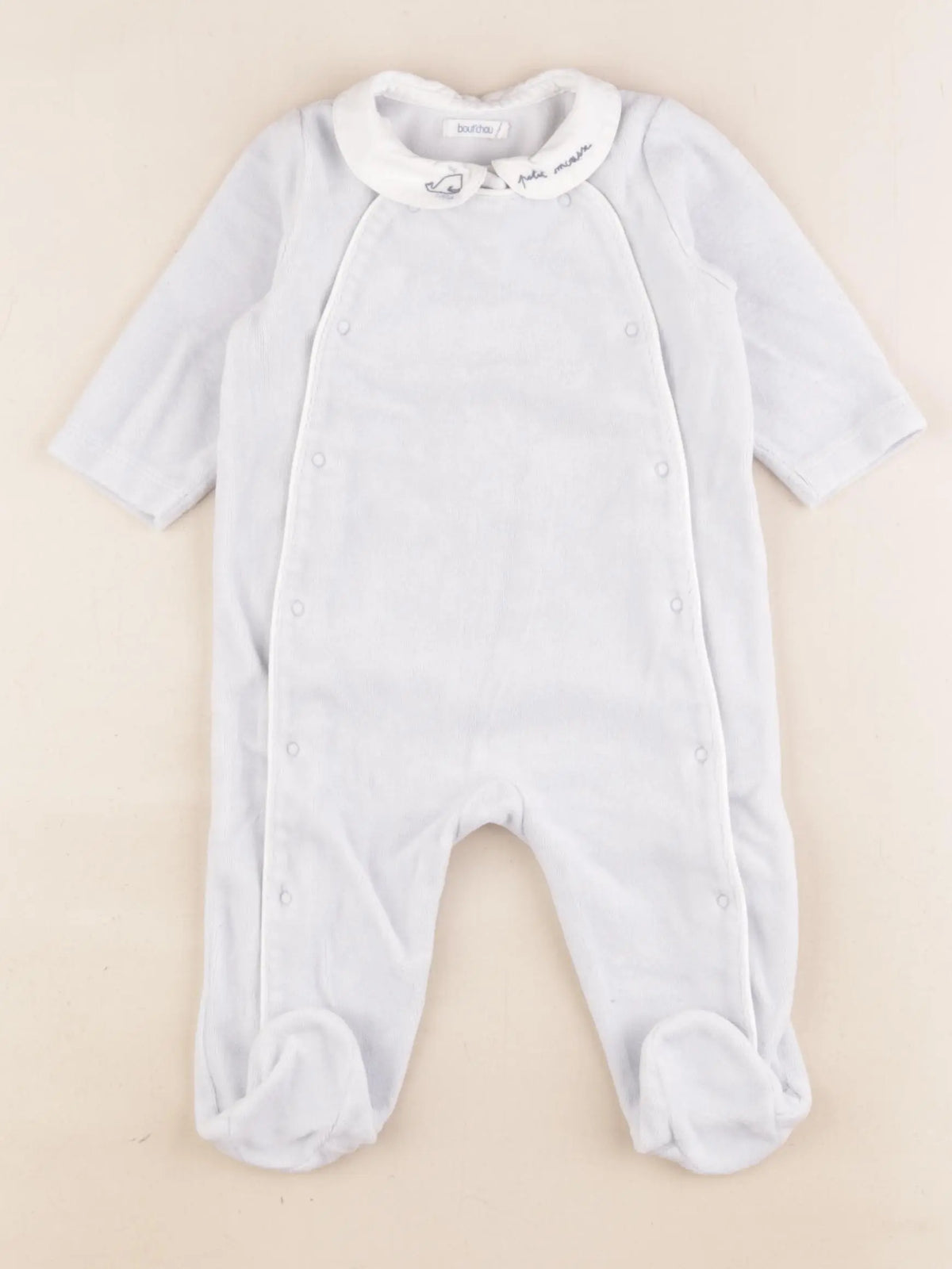 Boutchou - pyjama velours bleu - 6 mois