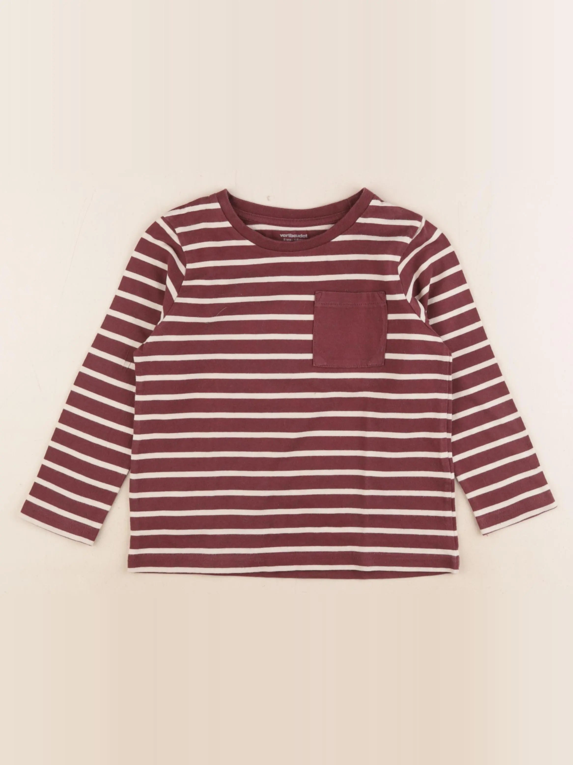 Vertbaudet - tee-shirt rouge - 6 ans