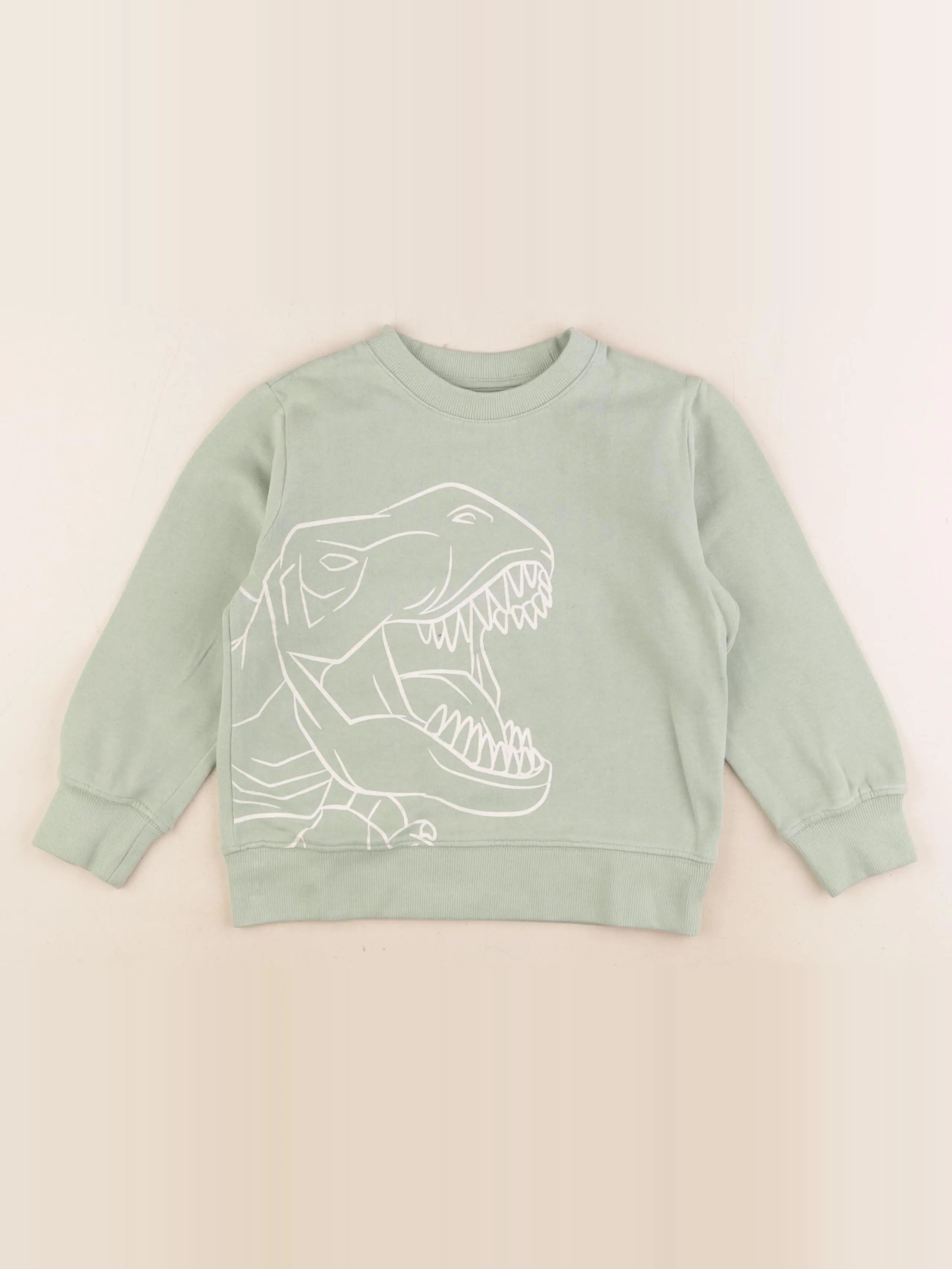 Vertbaudet - sweat vert - 6 ans