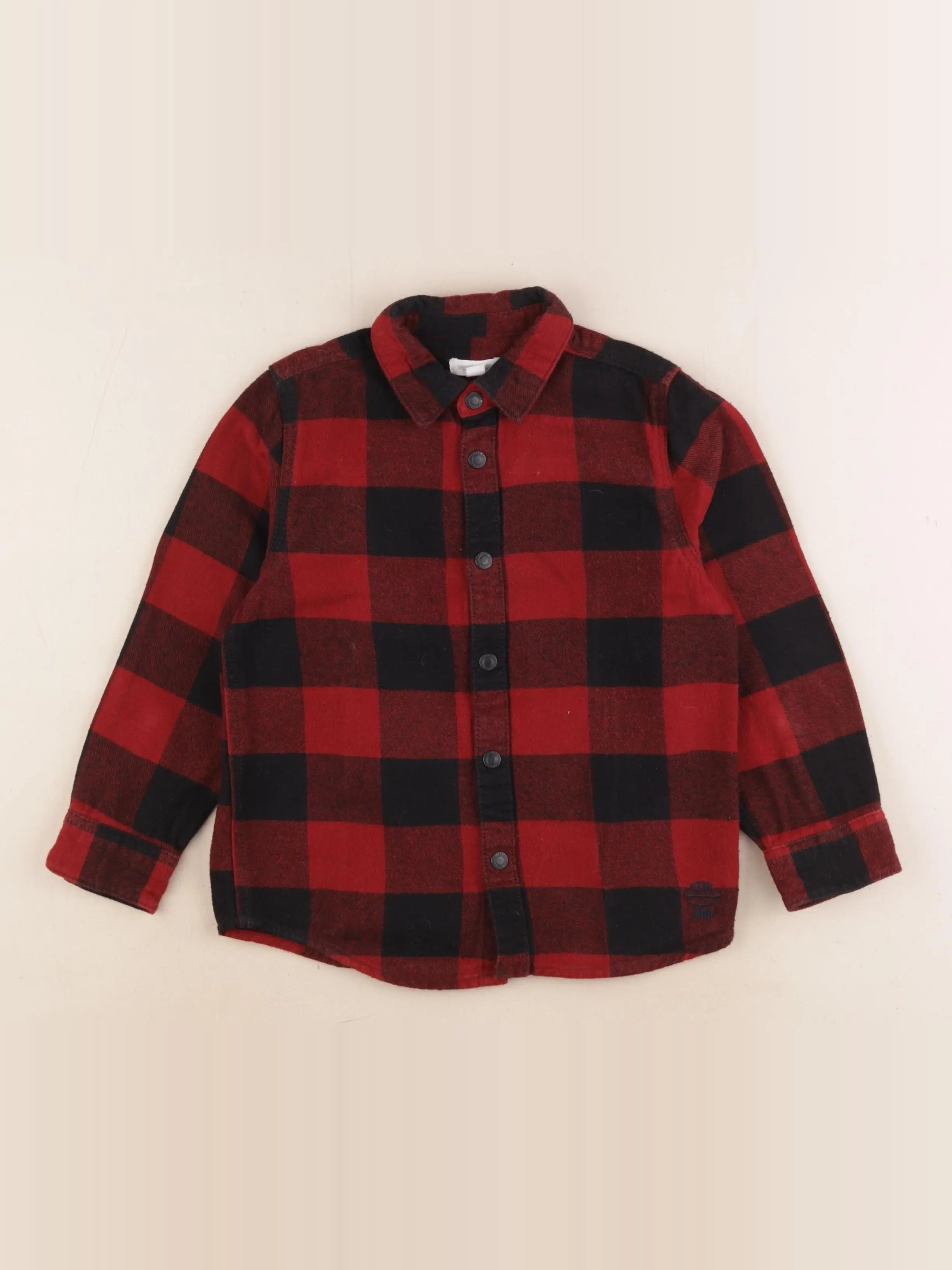 Vertbaudet - chemise rouge - 6 ans