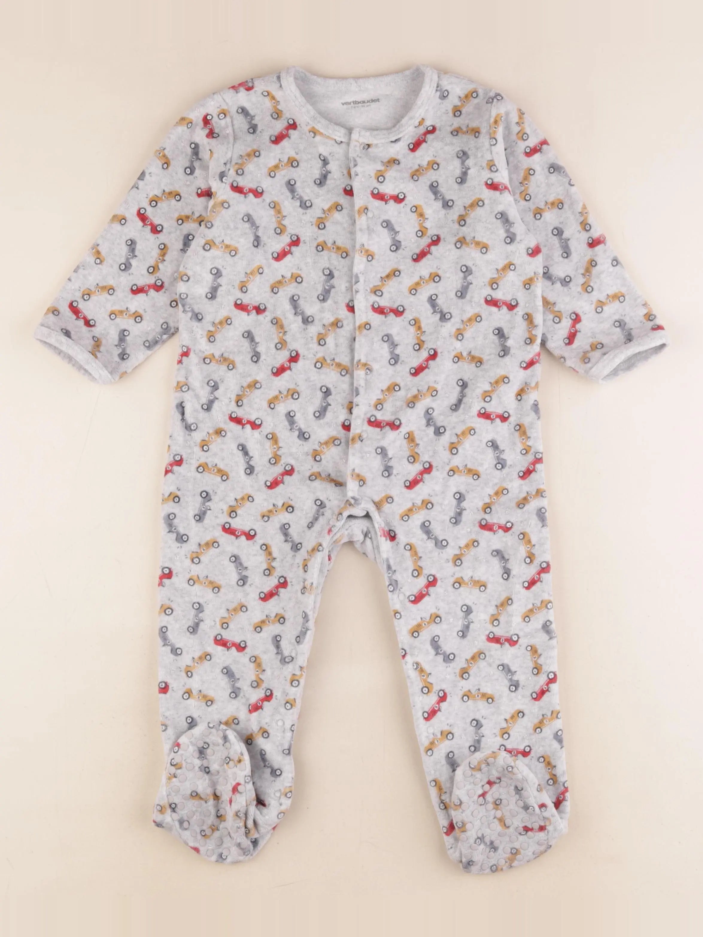 Vertbaudet - pyjama velours gris - 2 ans