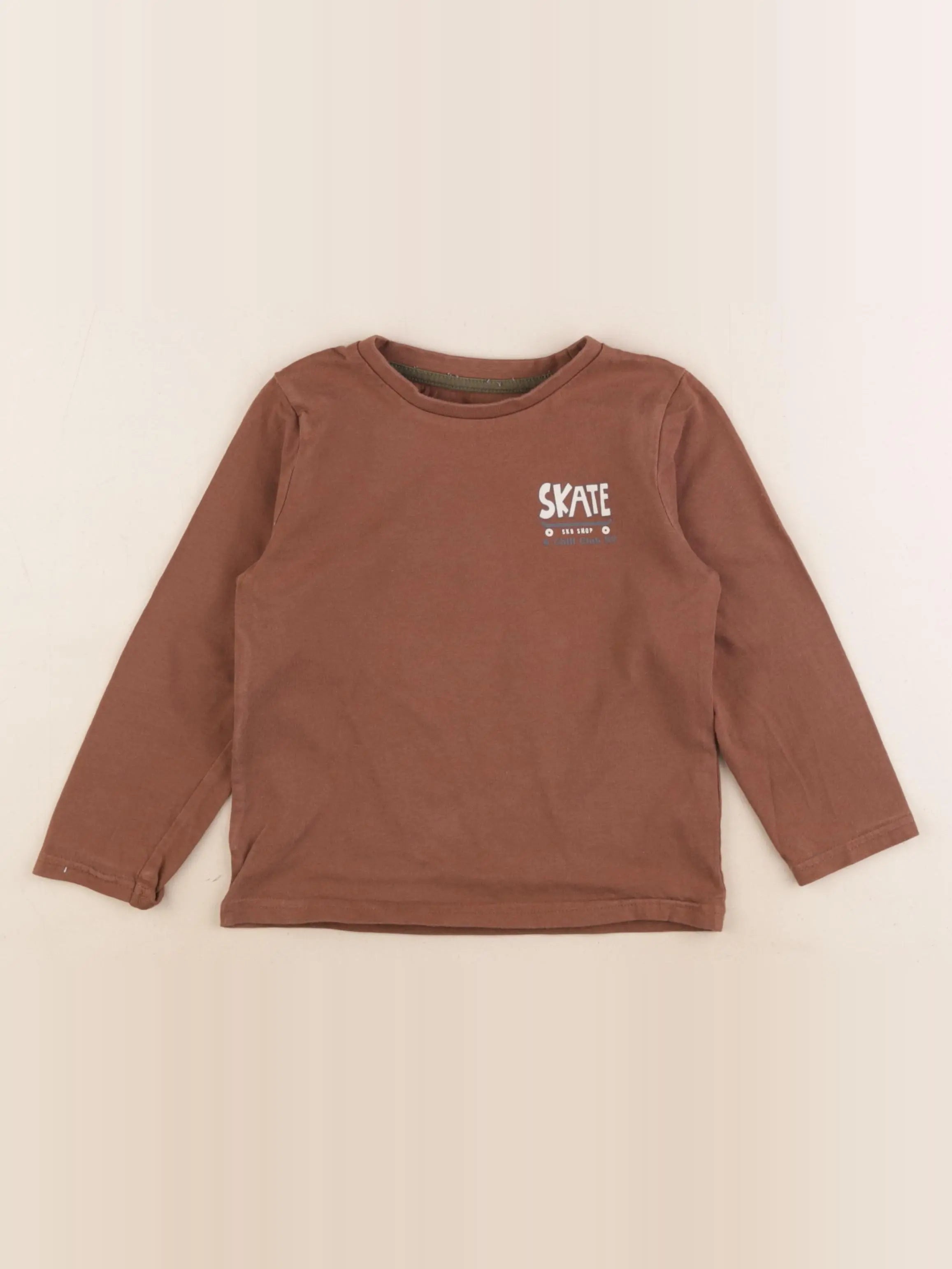 Vertbaudet - tee-shirt marron - 5 ans