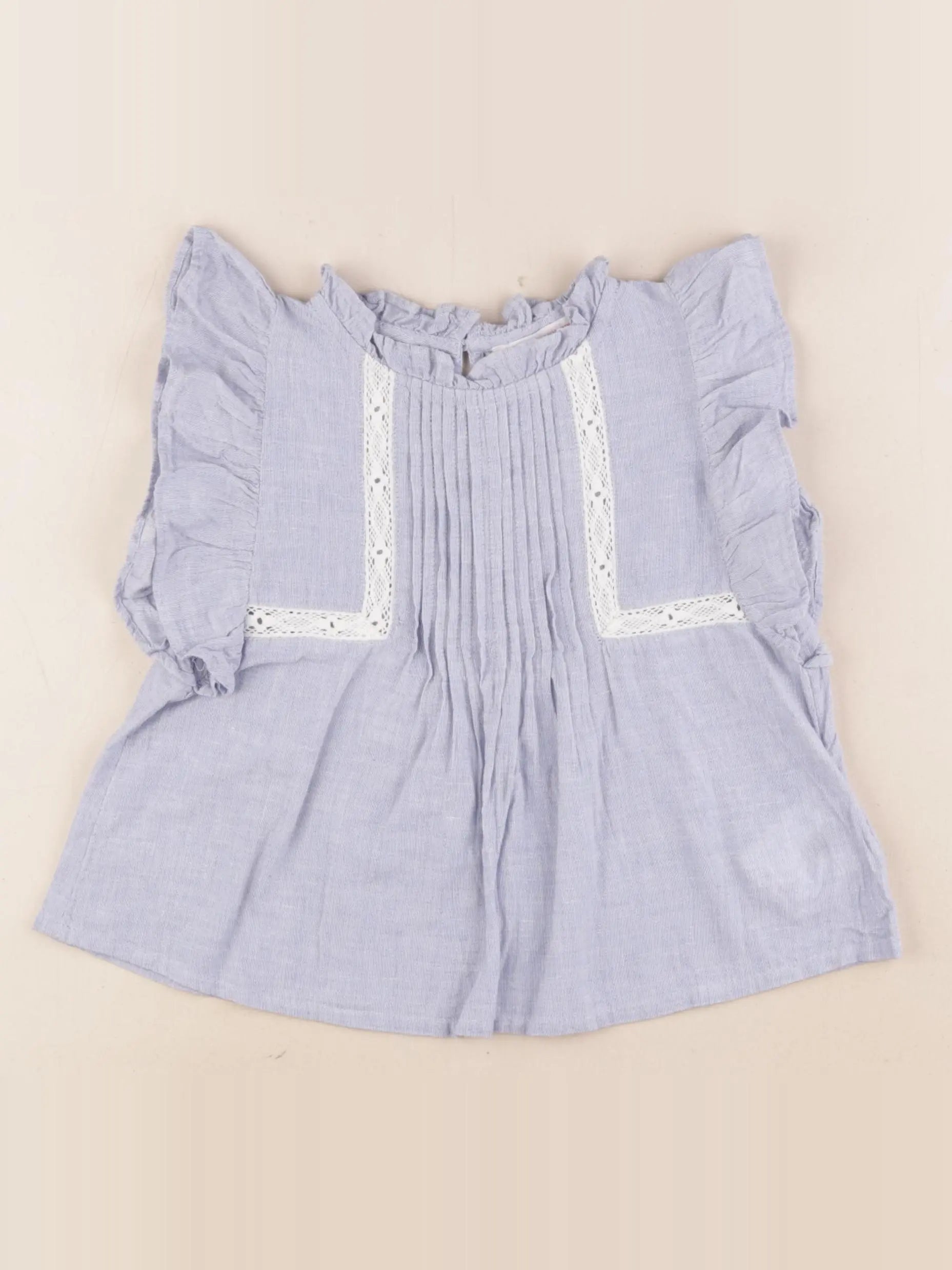 Monoprix - blouse bleu - 3 ans