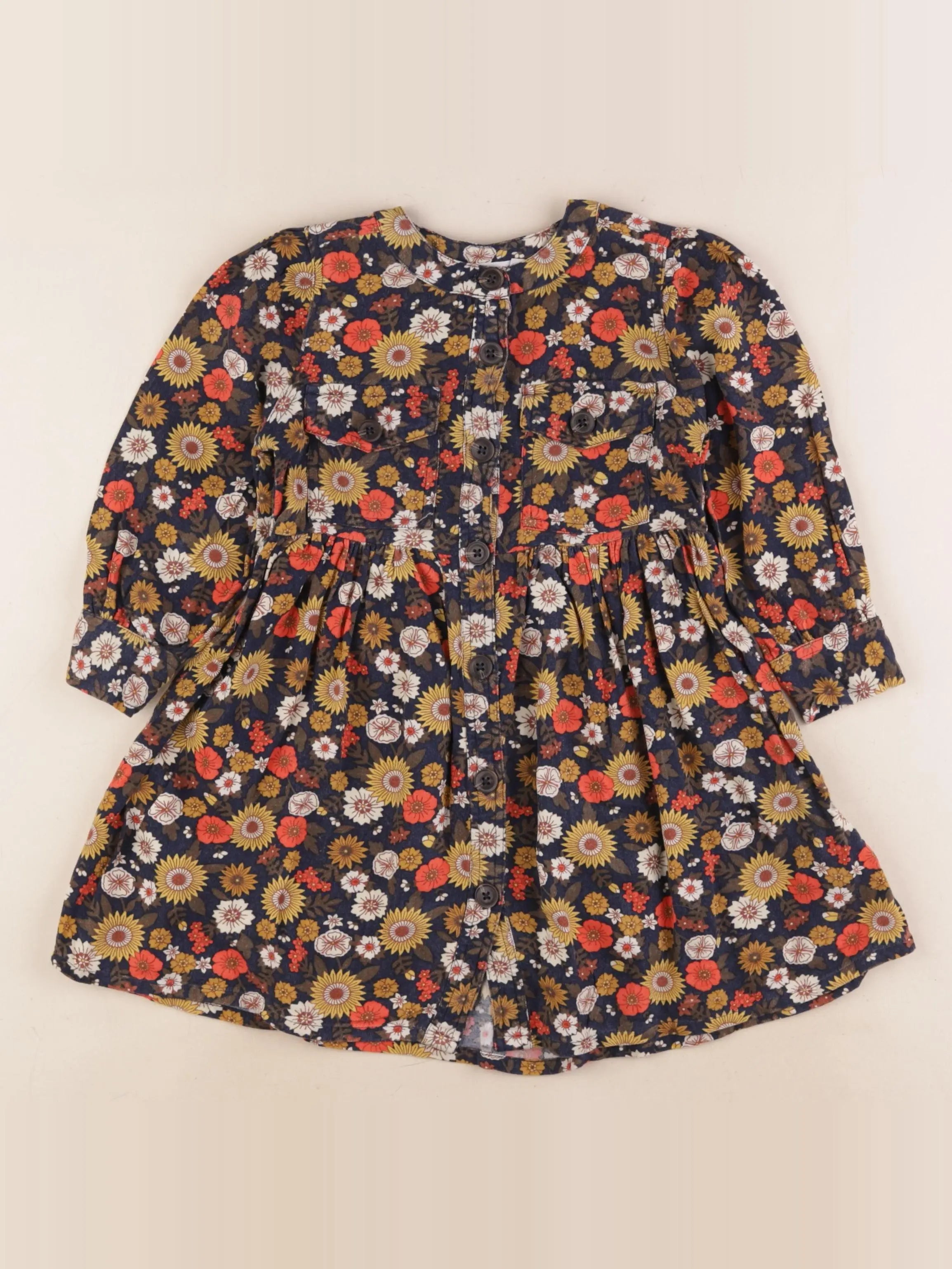 Monoprix - robe bleu - 3 ans