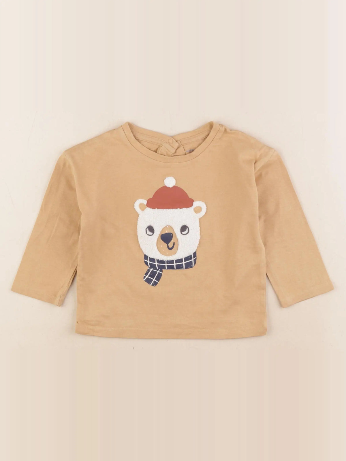 Vertbaudet - tee-shirt marron - 18 mois
