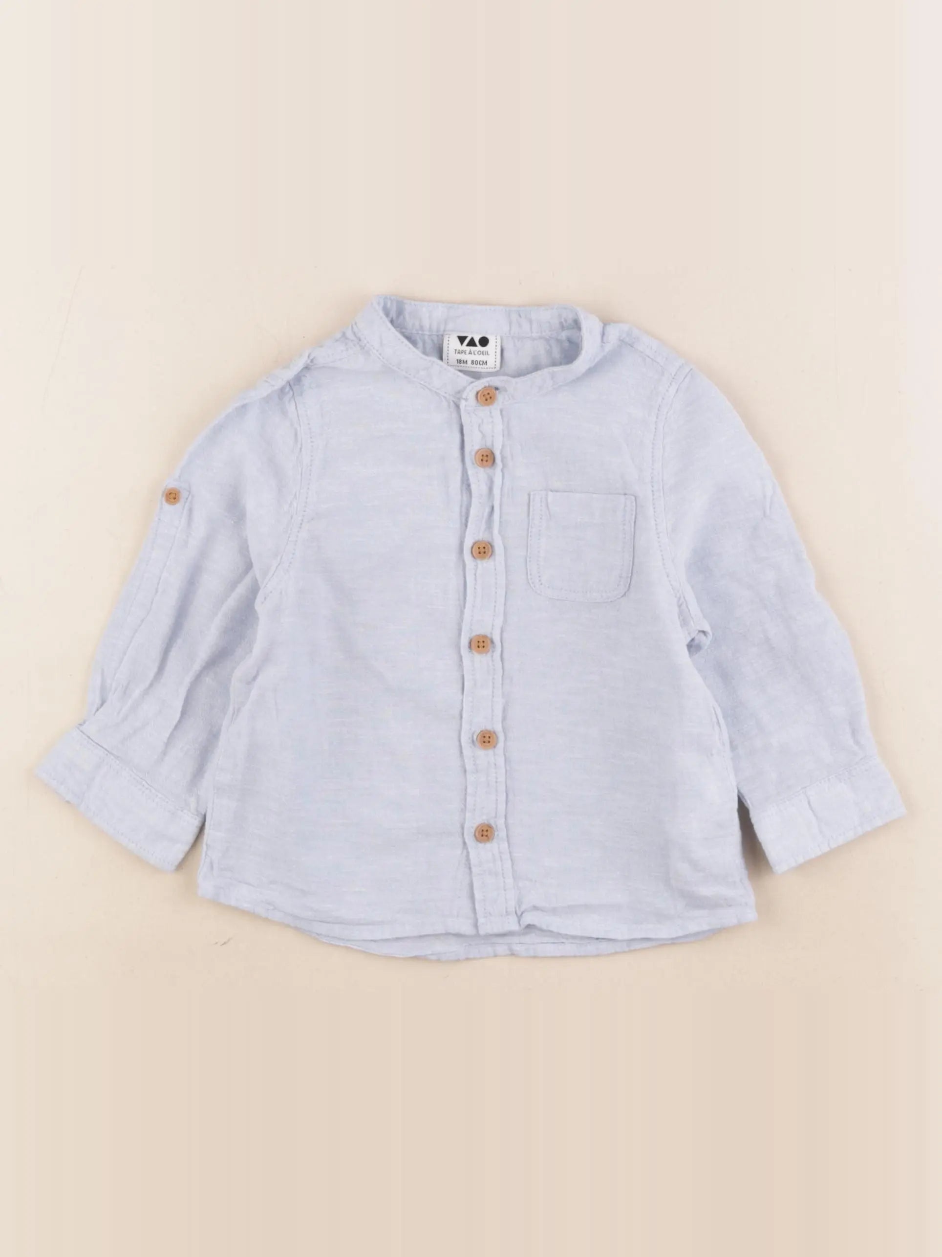 Tape à l'oeil - chemise bleu - 18 mois