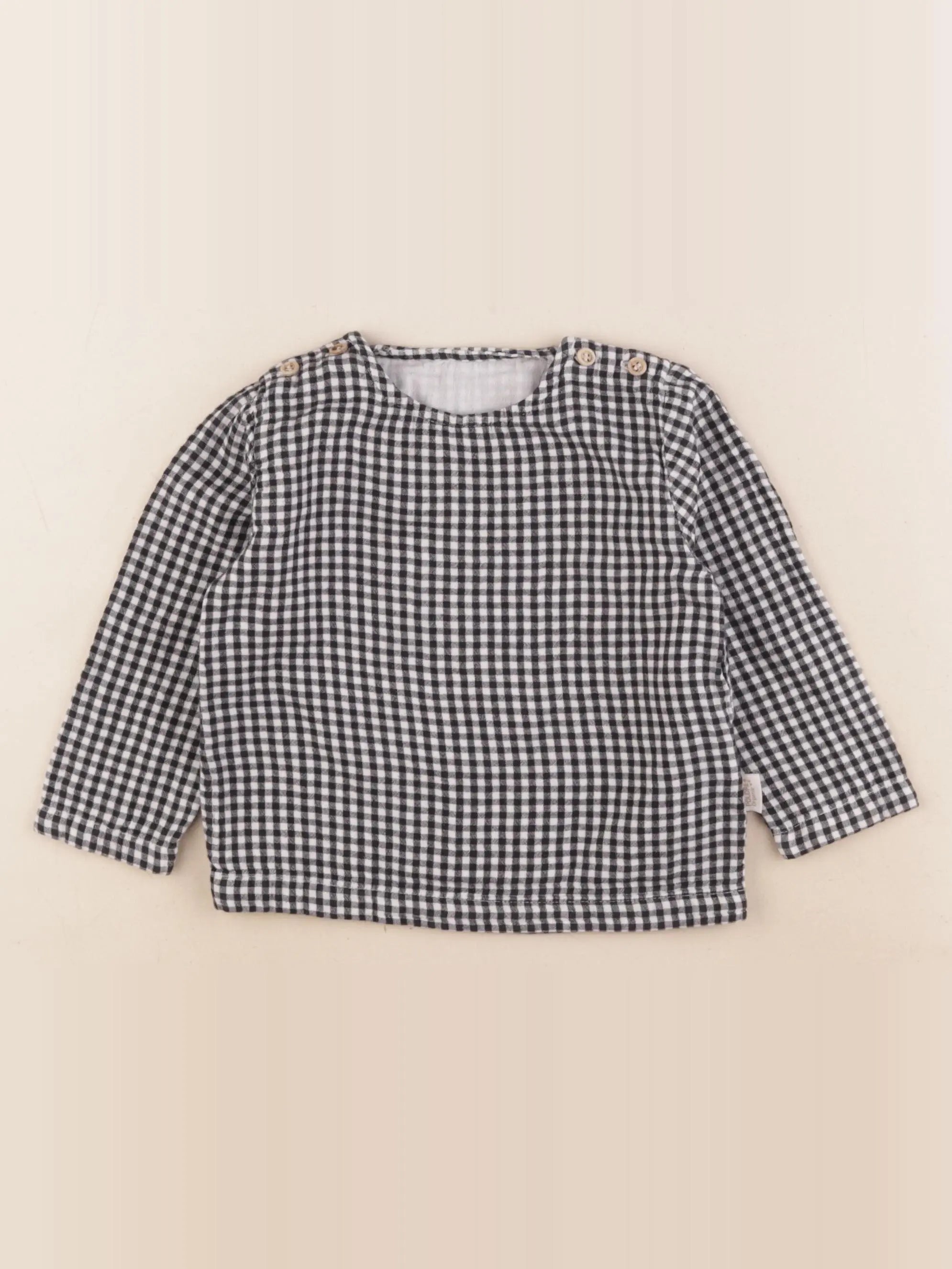 Poudre Organic - blouse blanc, noir - 18 mois