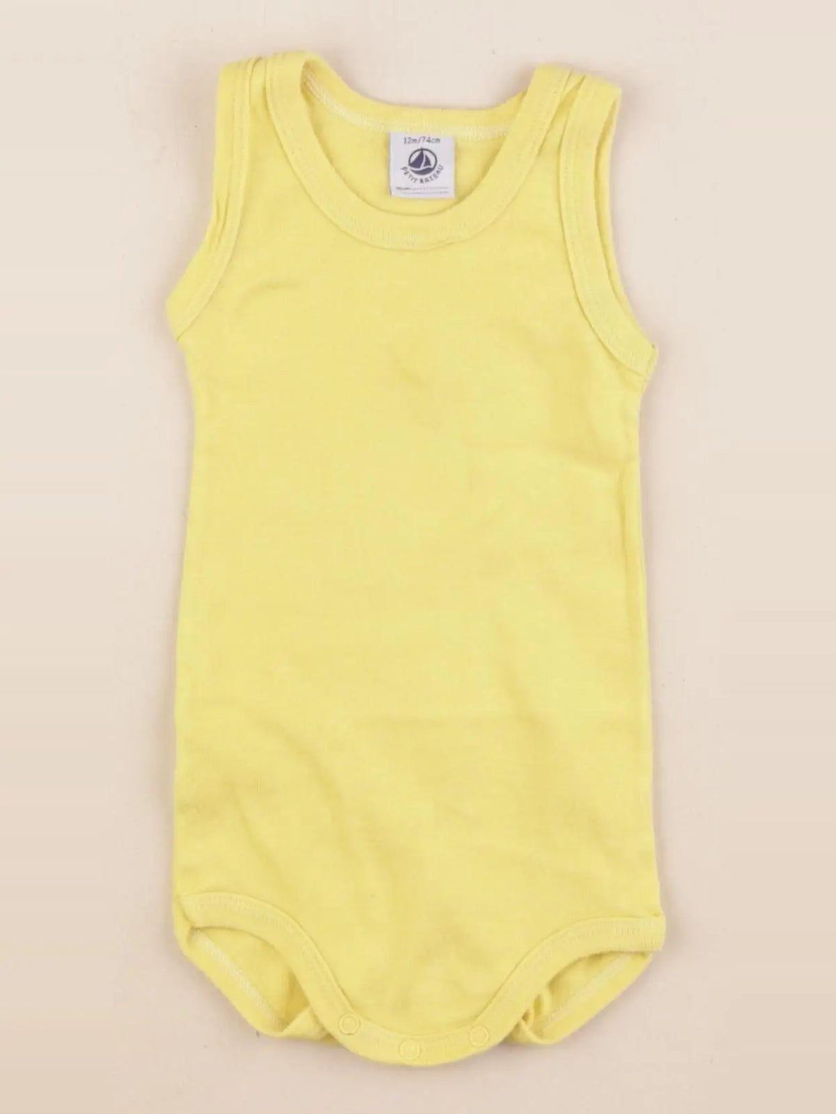 Petit Bateau - body jaune - 12 mois