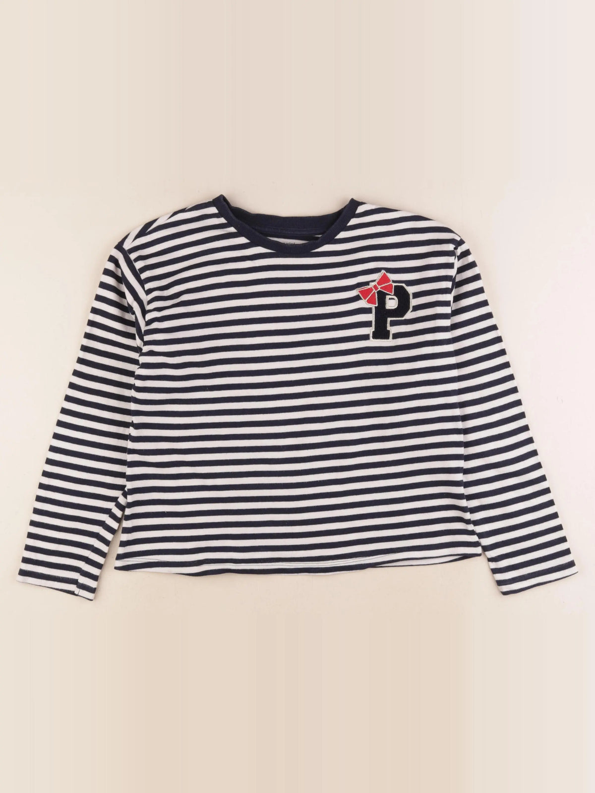 Vertbaudet - tee-shirt bleu, blanc - 10 ans