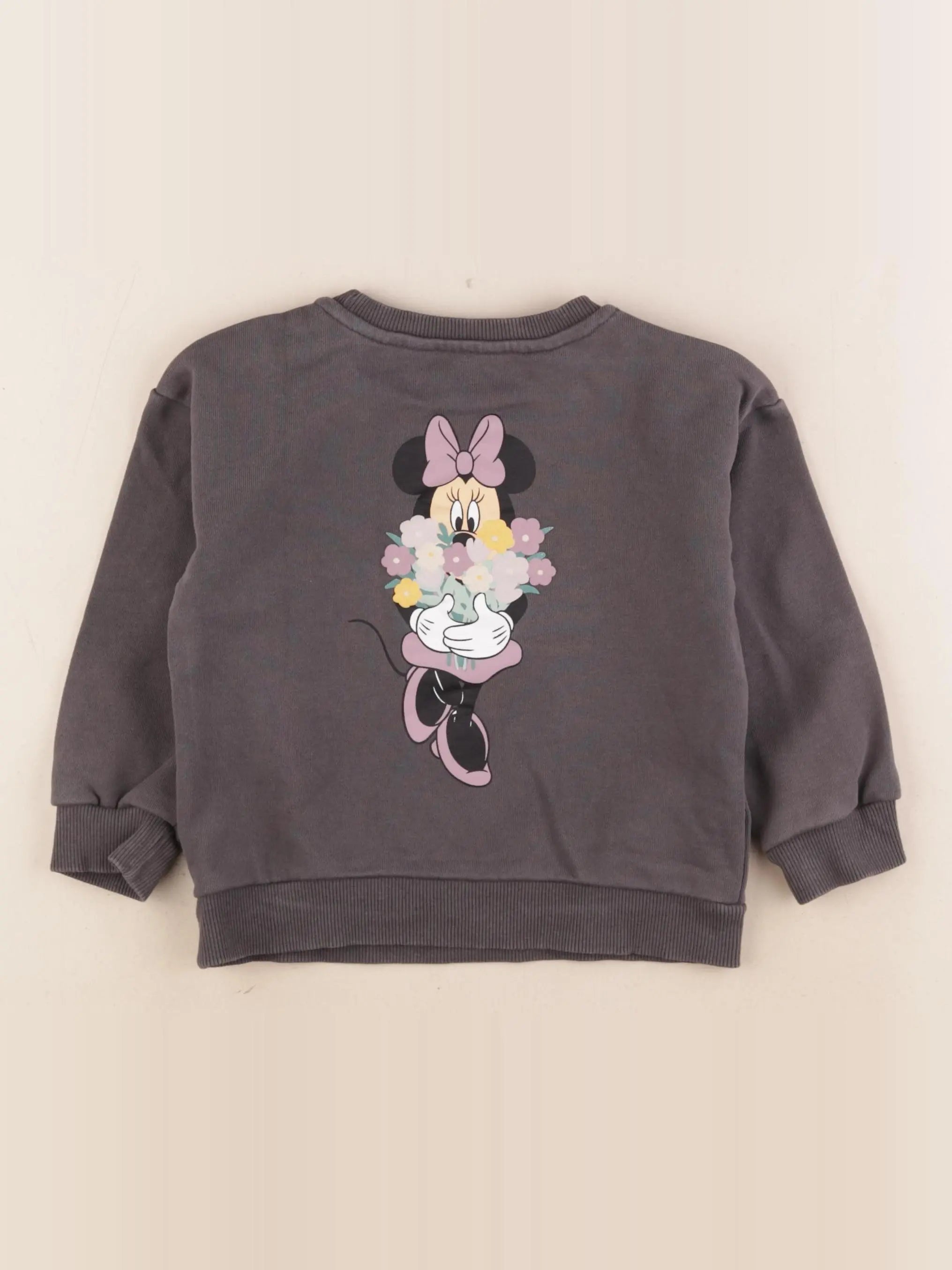 Mango - sweat imprimé au dos gris - 2/3 ans