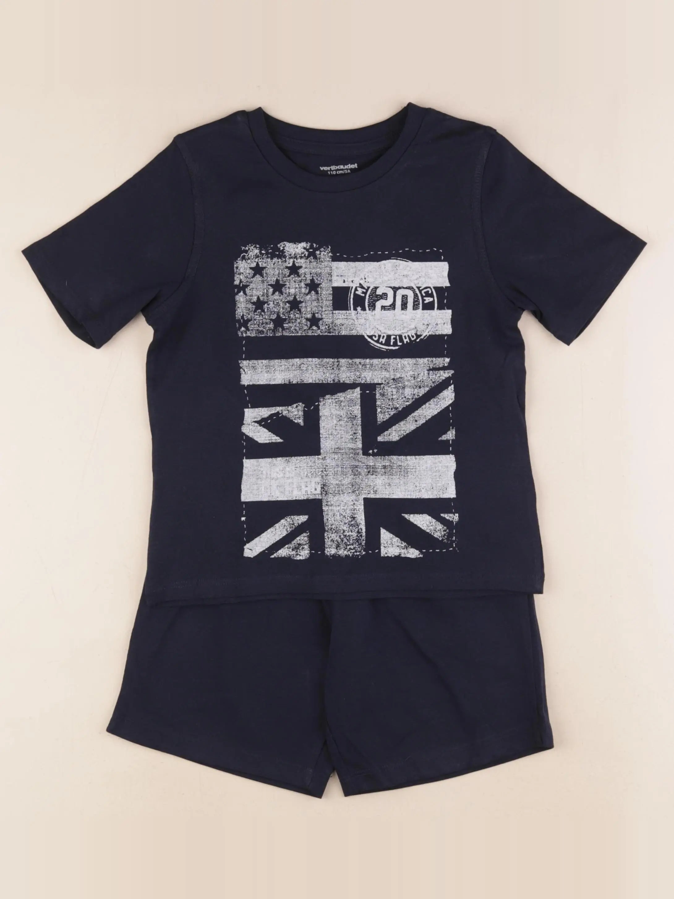 Vertbaudet - pyjama coton bleu - 5 ans