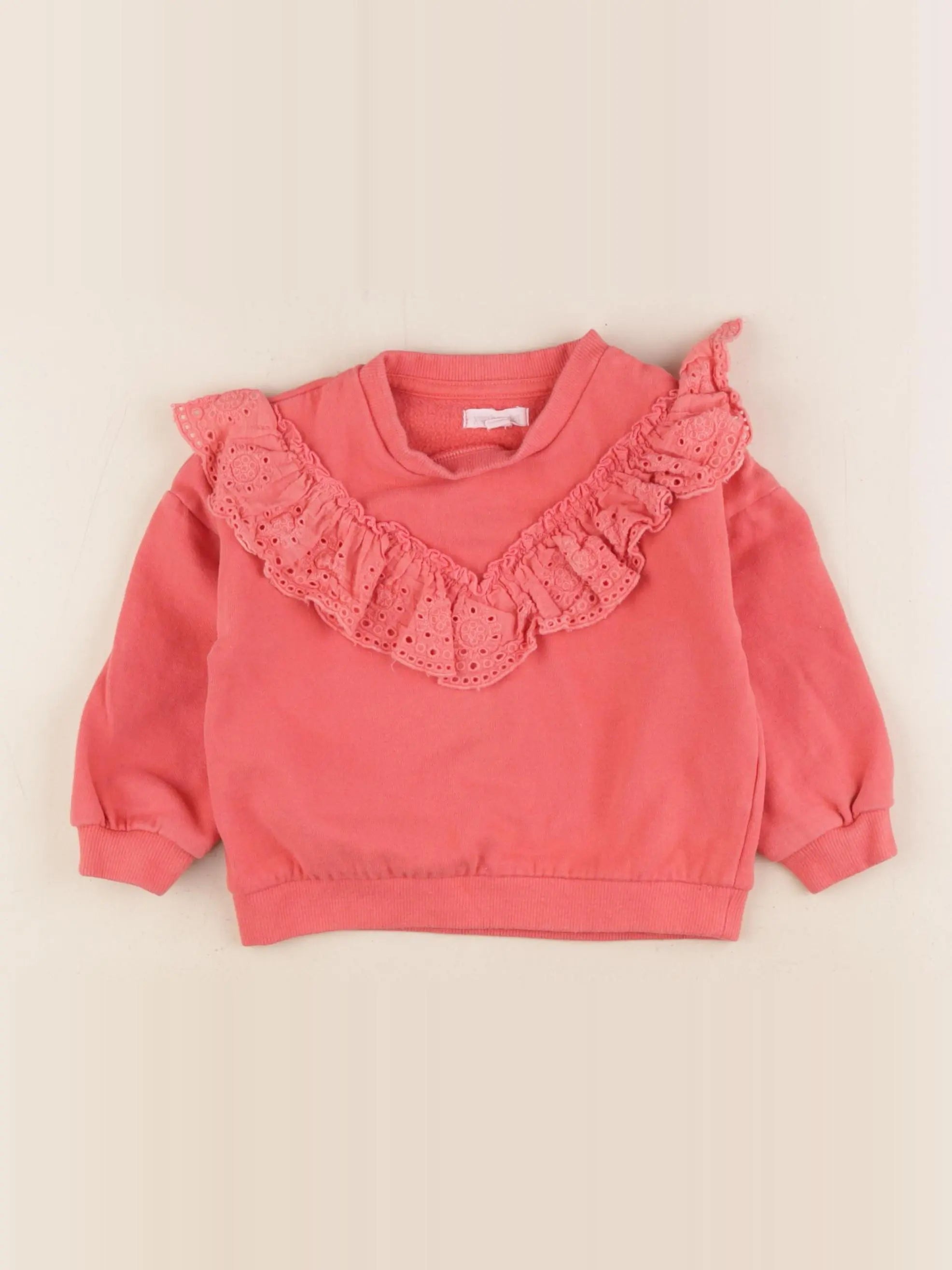 Vertbaudet - sweat orange - 2 ans