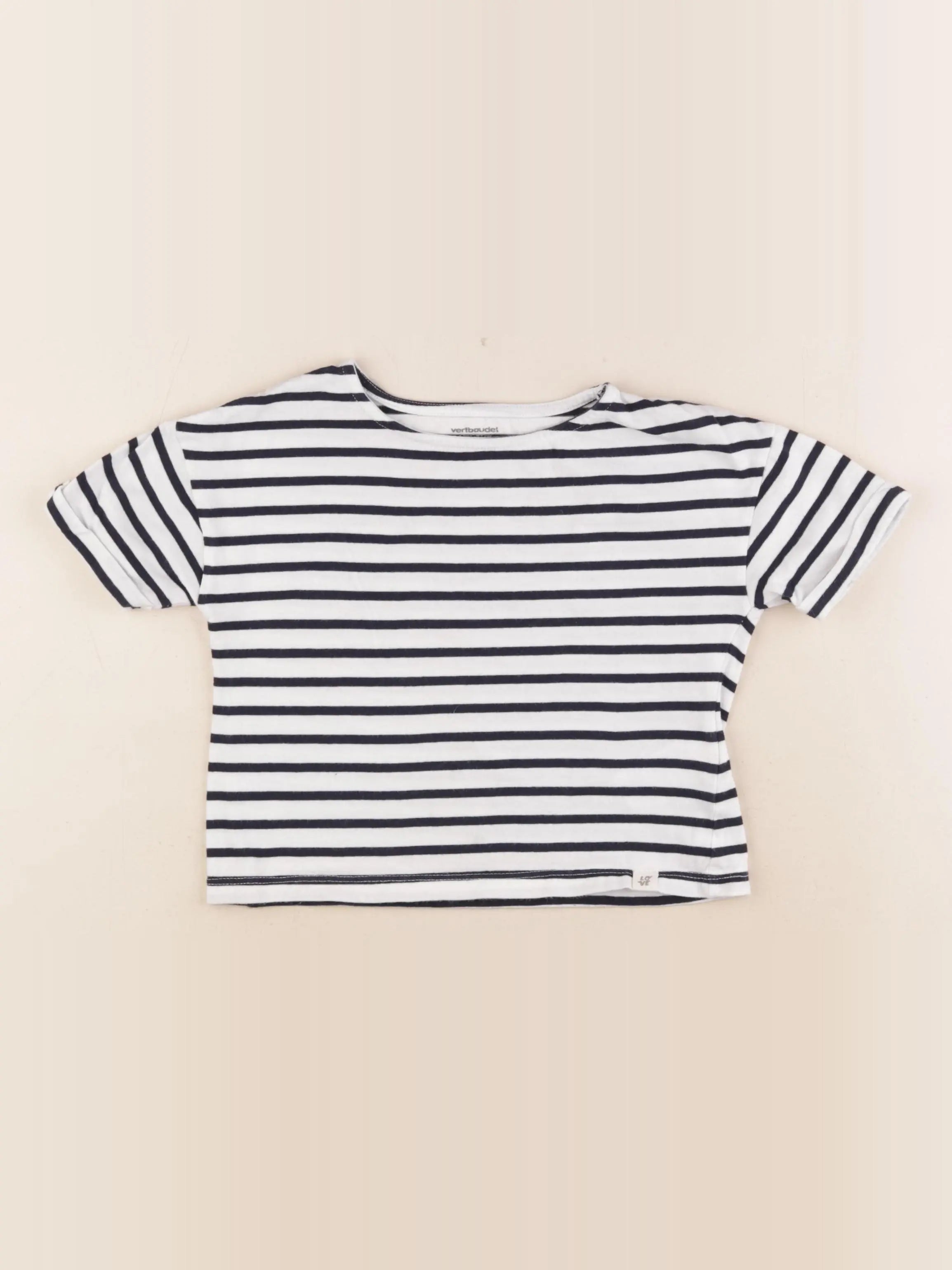 Vertbaudet - tee-shirt bleu, blanc - 3 ans