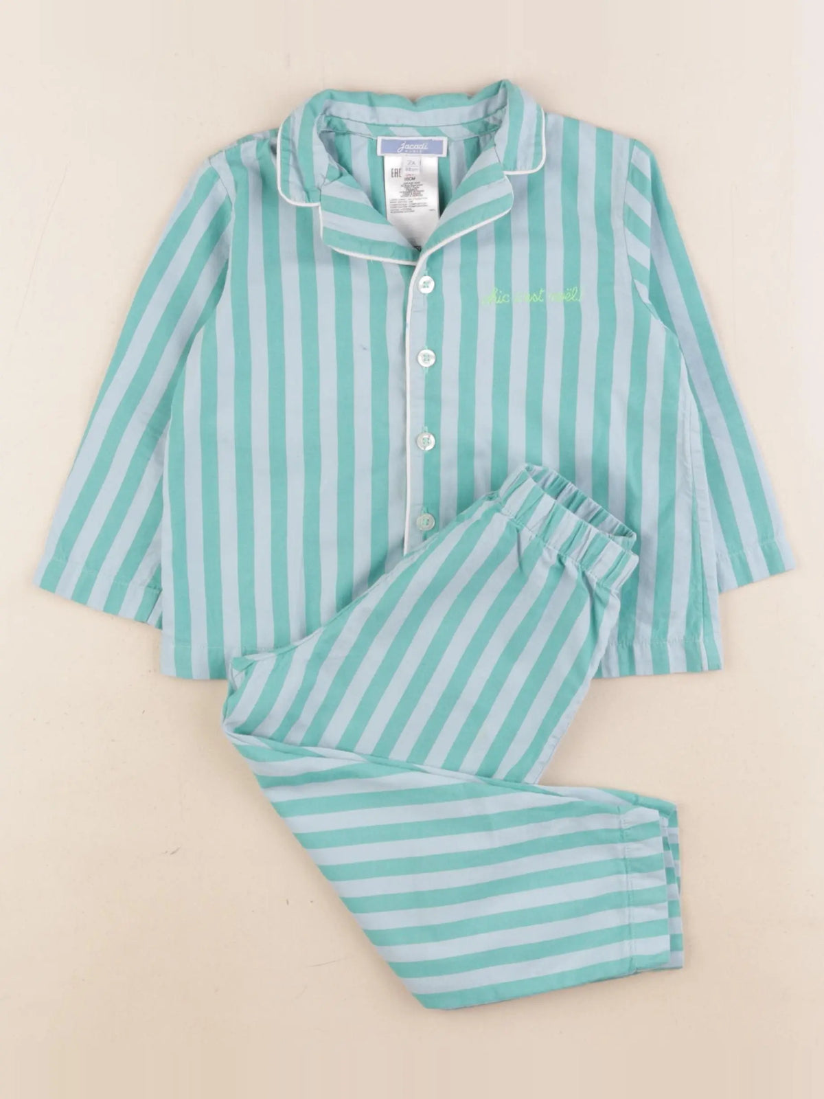 Jacadi - pyjama coton vert - 2 ans