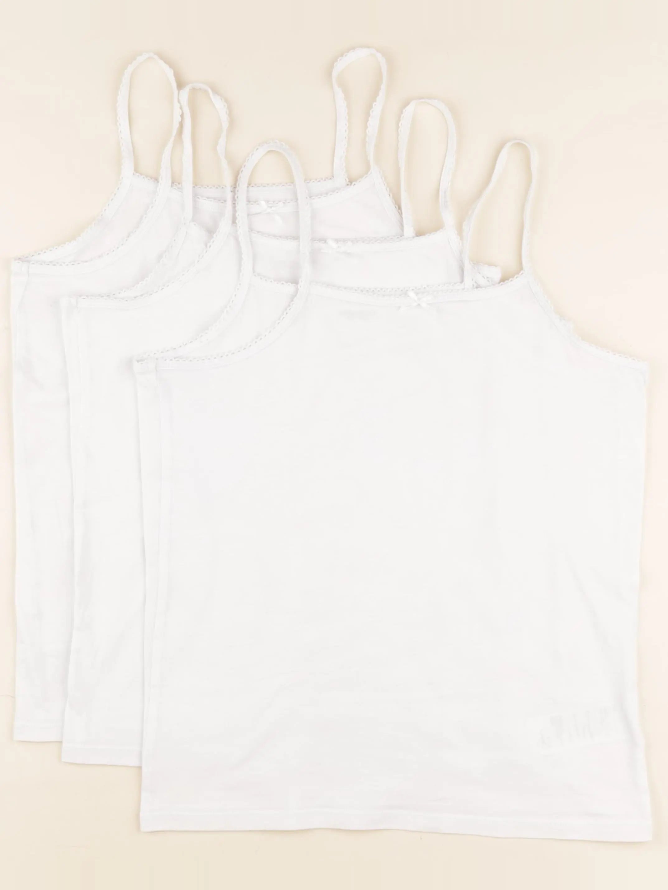 Vertbaudet - lot de 3 maillots de corps blanc - 14 ans