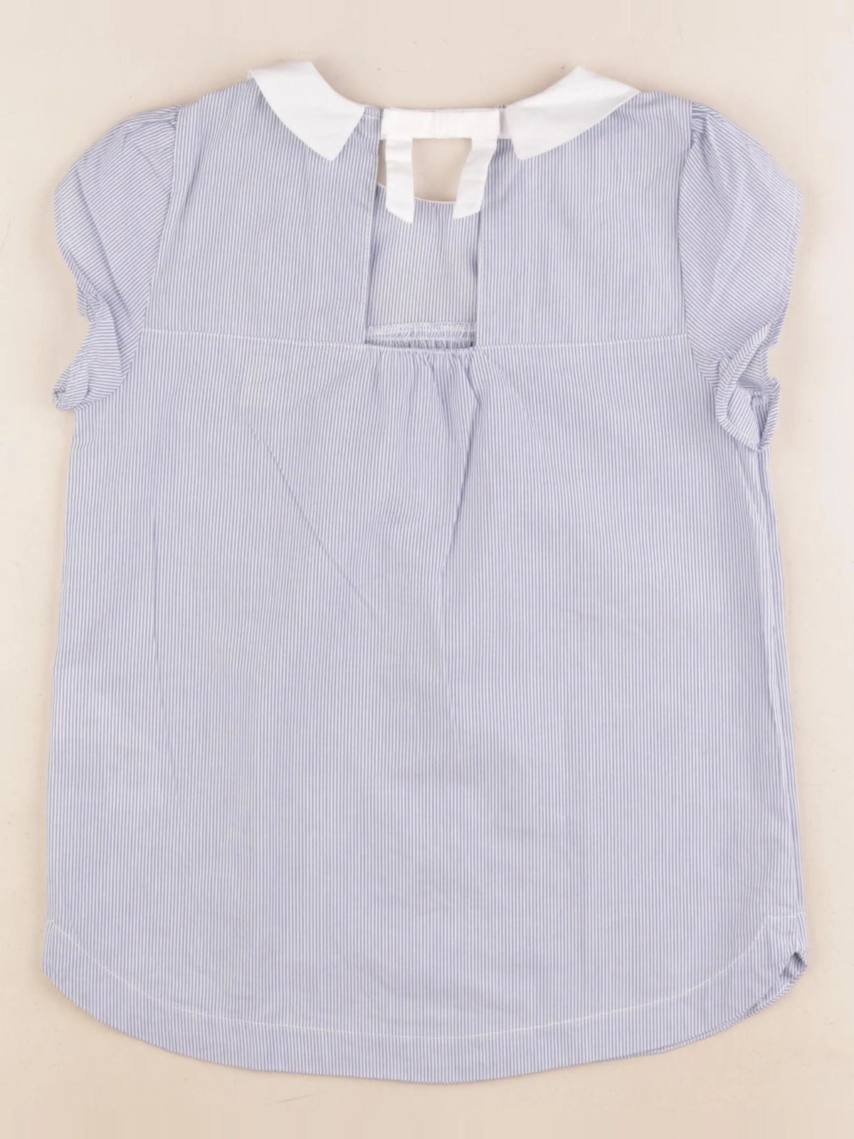 Cyrillus - blouse blanc, bleu - 10 ans