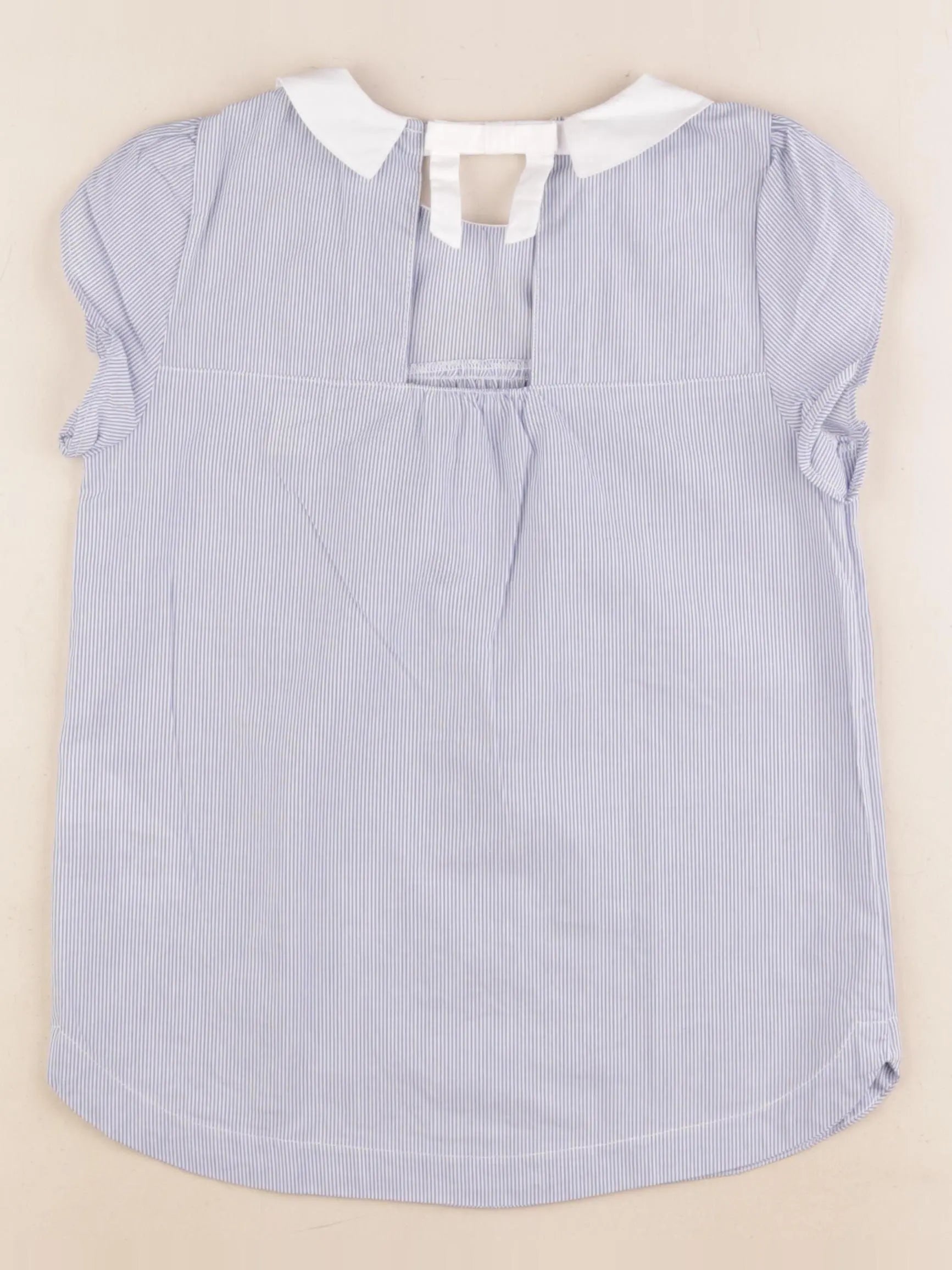Cyrillus - blouse blanc, bleu - 10 ans