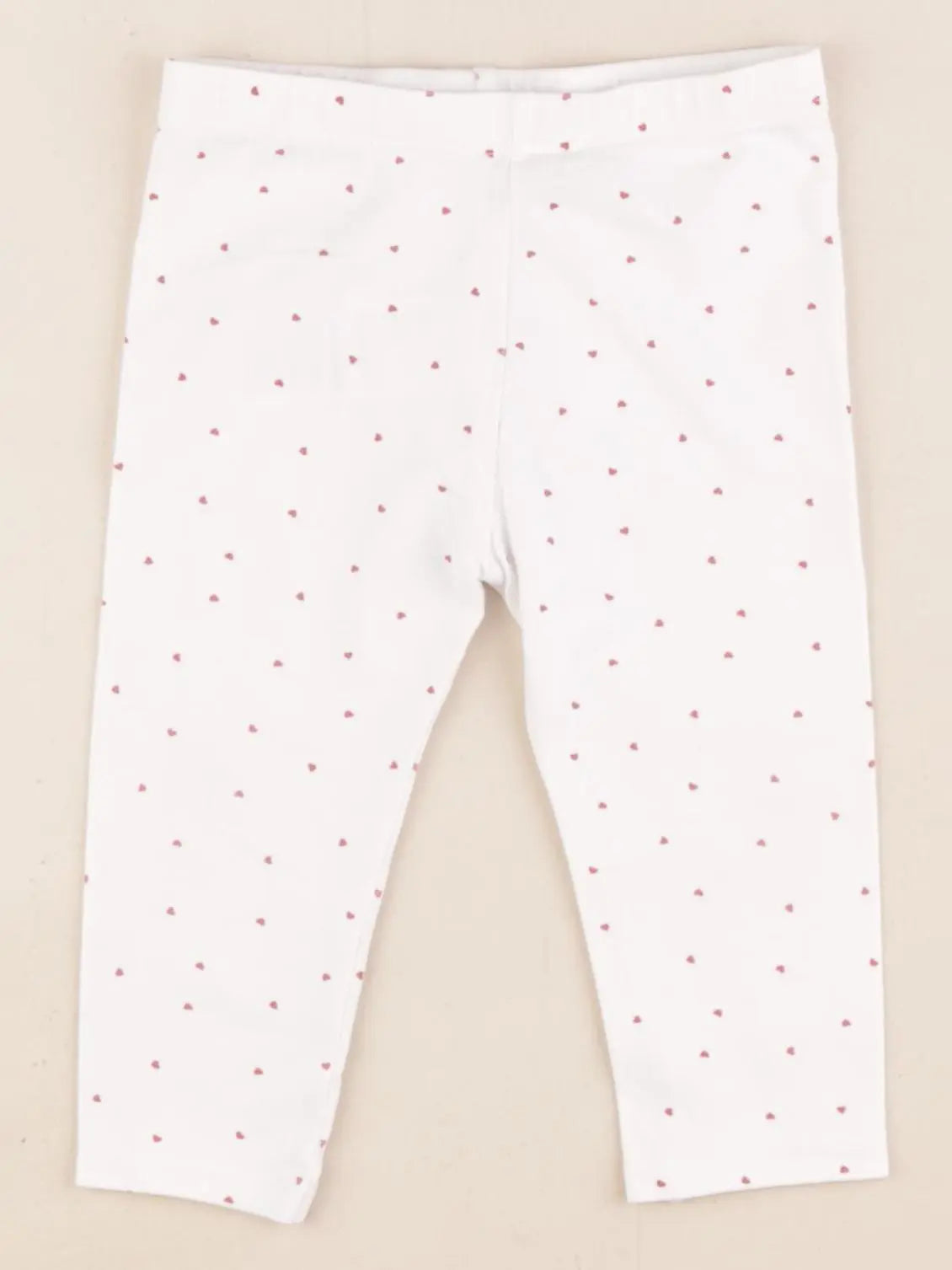 Vertbaudet - legging blanc, rouge - 12 mois
