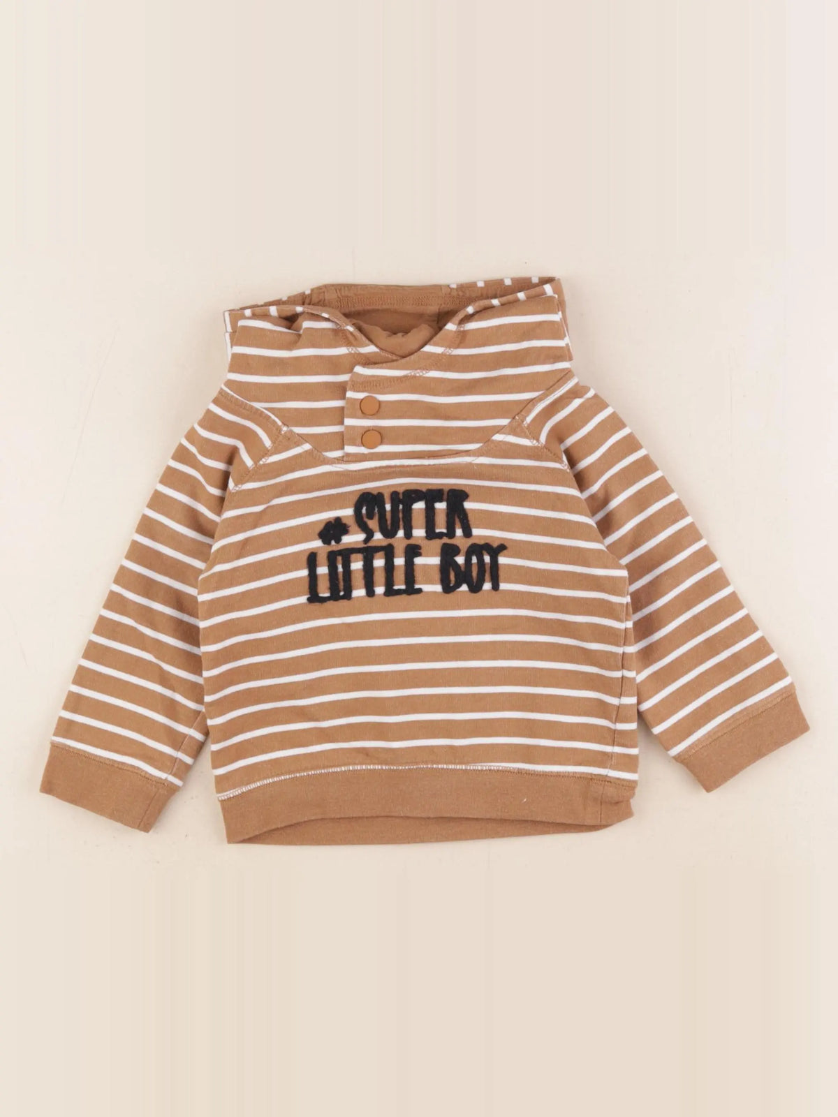 Vertbaudet - sweat marron - 18 mois