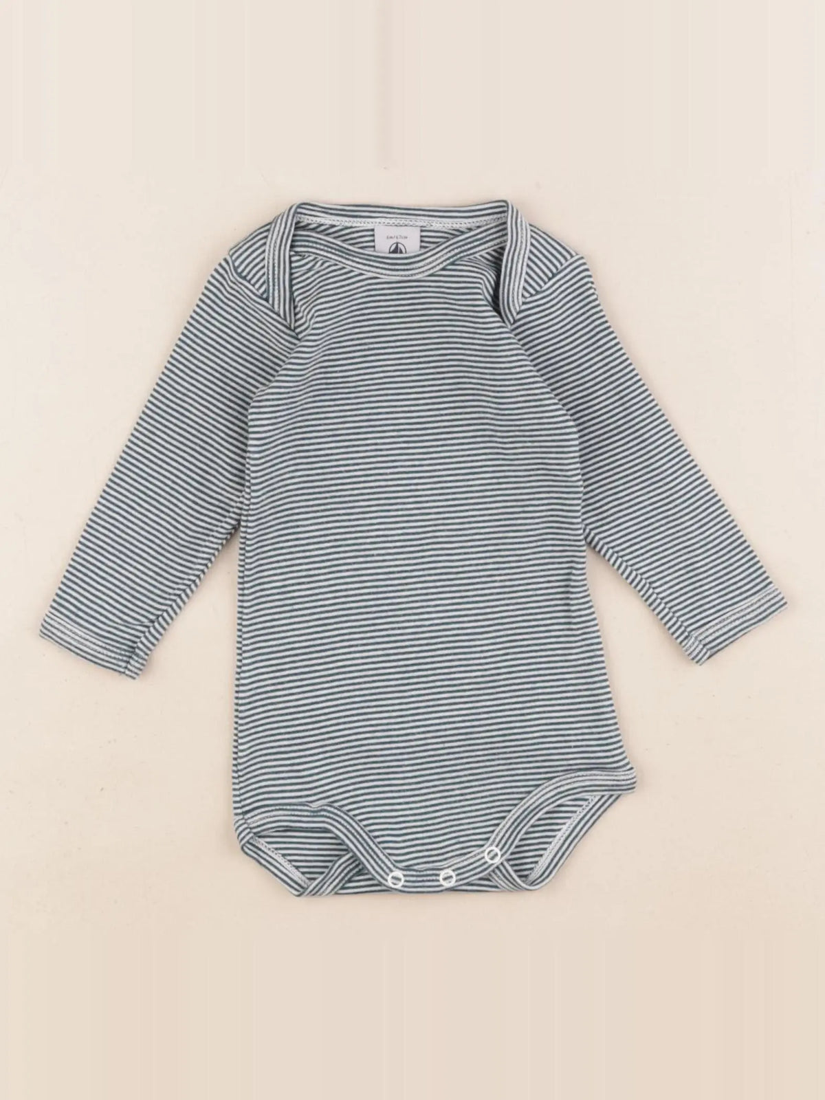 Petit Bateau - body vert - 6 mois
