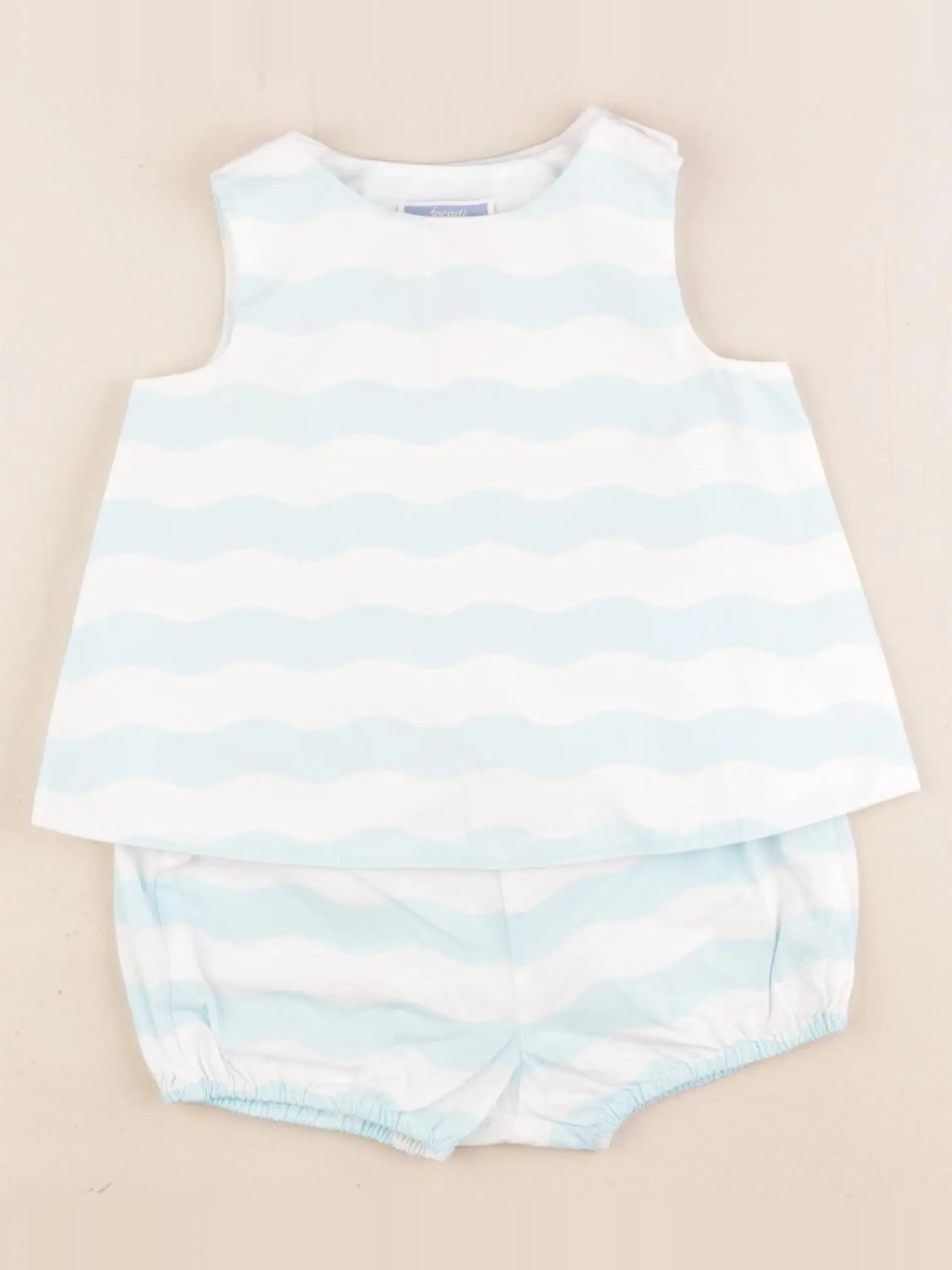 Jacadi - ensemble blanc, bleu - 1 an