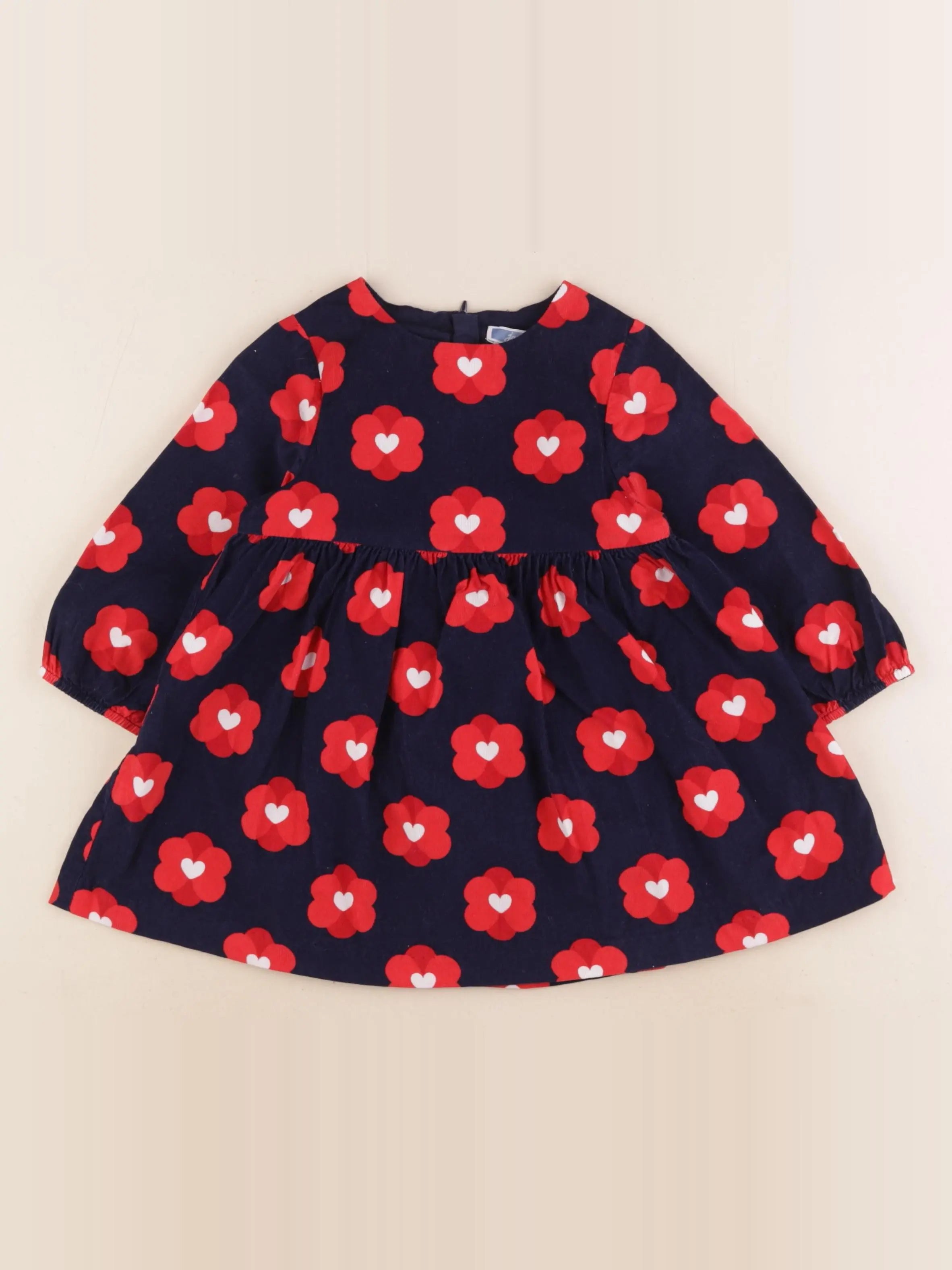 Jacadi - robe bleu, rouge - 2 ans