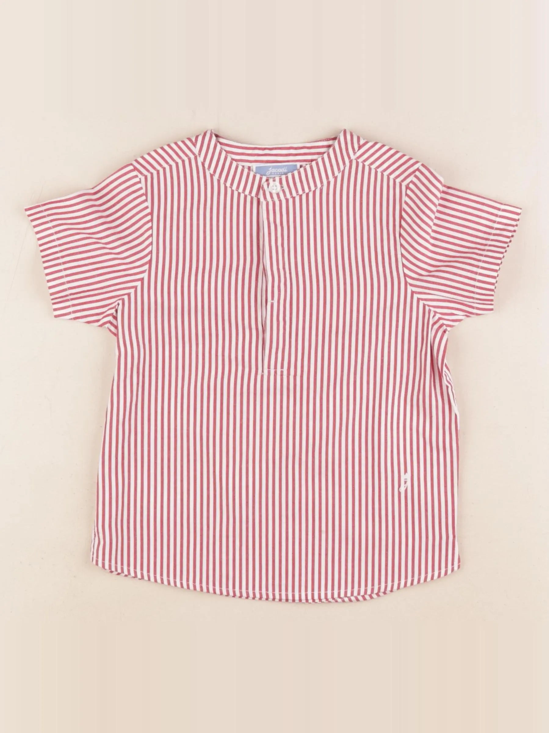 Jacadi - chemise blanc, rouge - 3 ans
