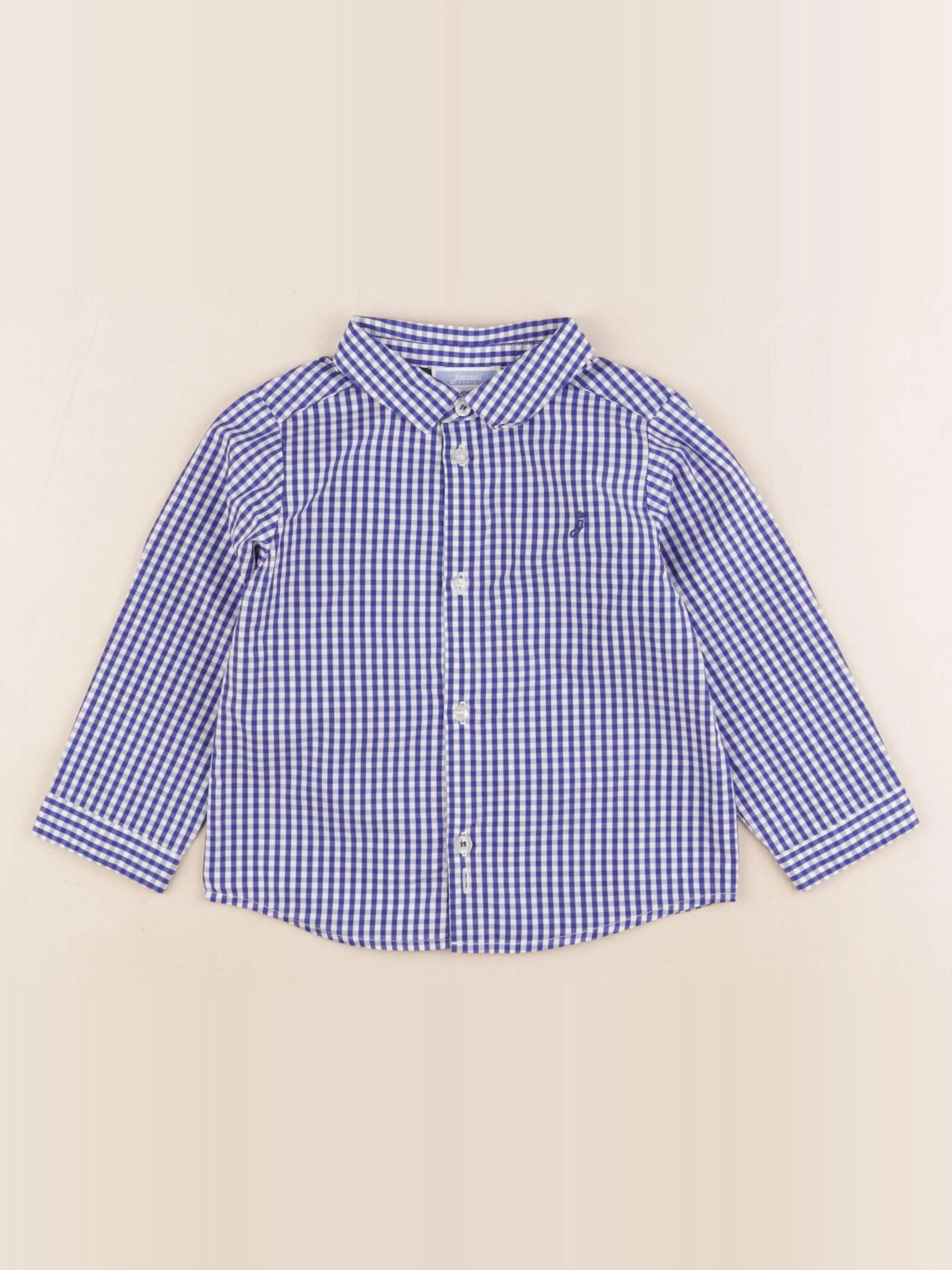 Jacadi - chemise blanc, bleu - 18 mois