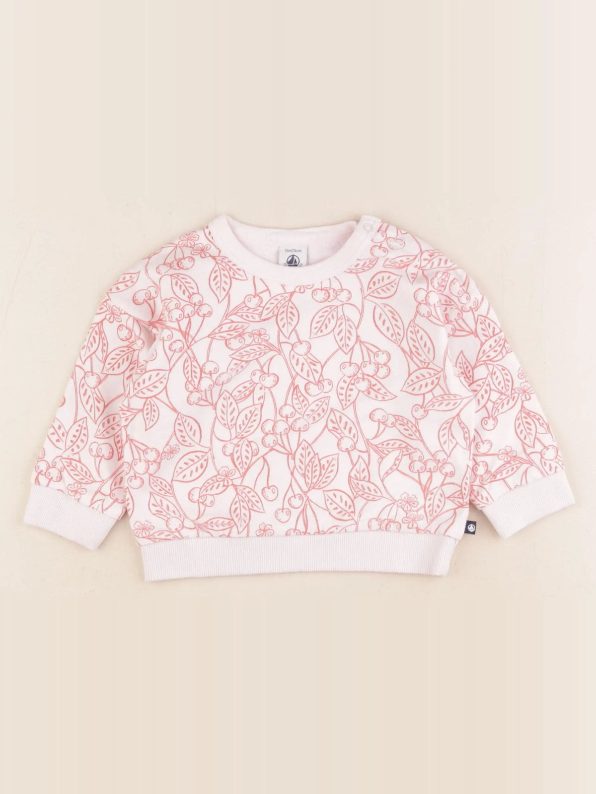 Petit Bateau - sweat rose - 12 mois