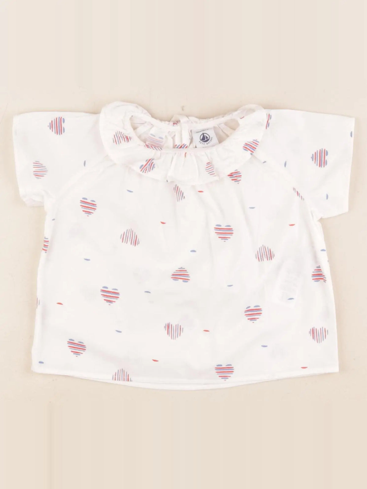 Petit Bateau - blouse blanc - 12 mois