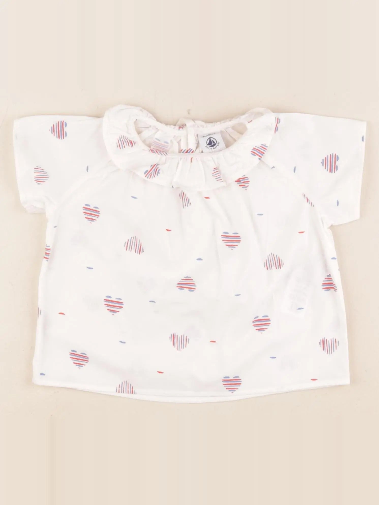 Petit Bateau - blouse blanc - 12 mois