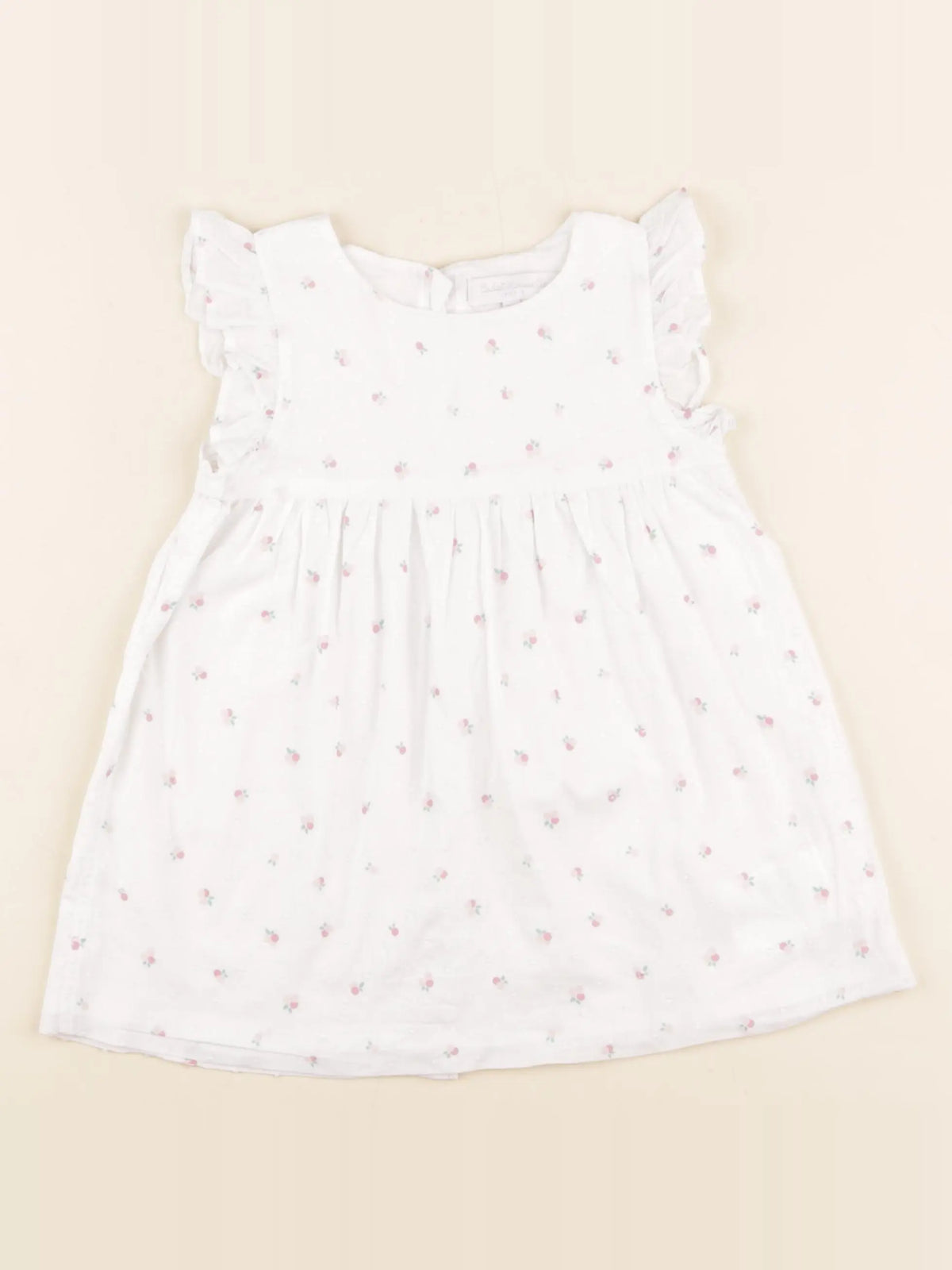 Cadet Rousselle - robe blanc, rose - 18 mois