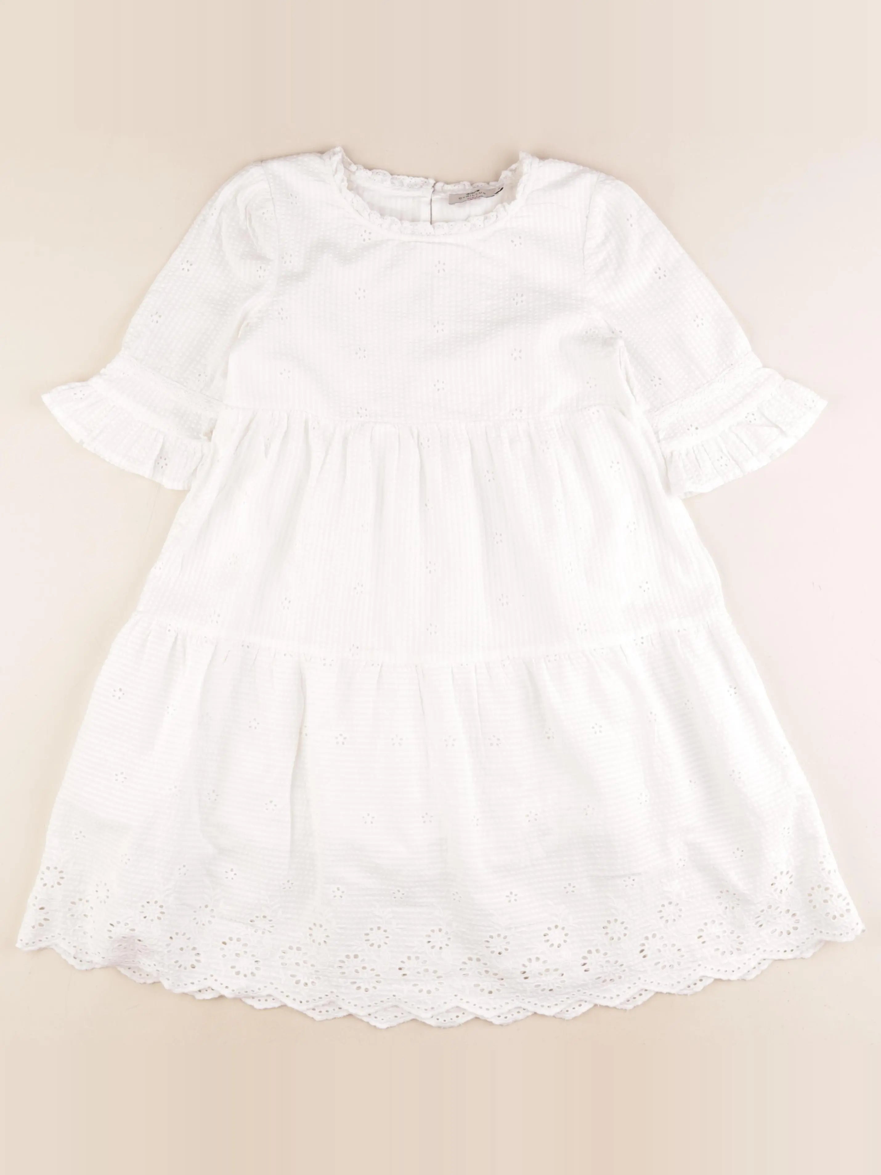 Cyrillus - robe blanc - 8 ans