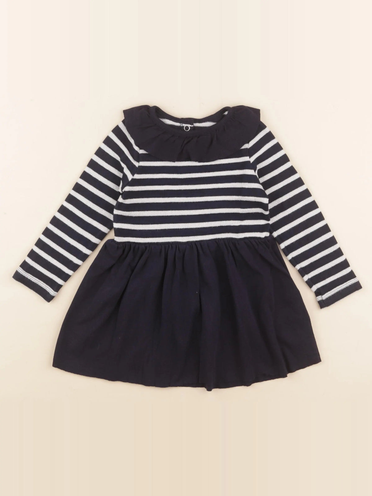 Petit Bateau - robe bleu, argent - 3 ans
