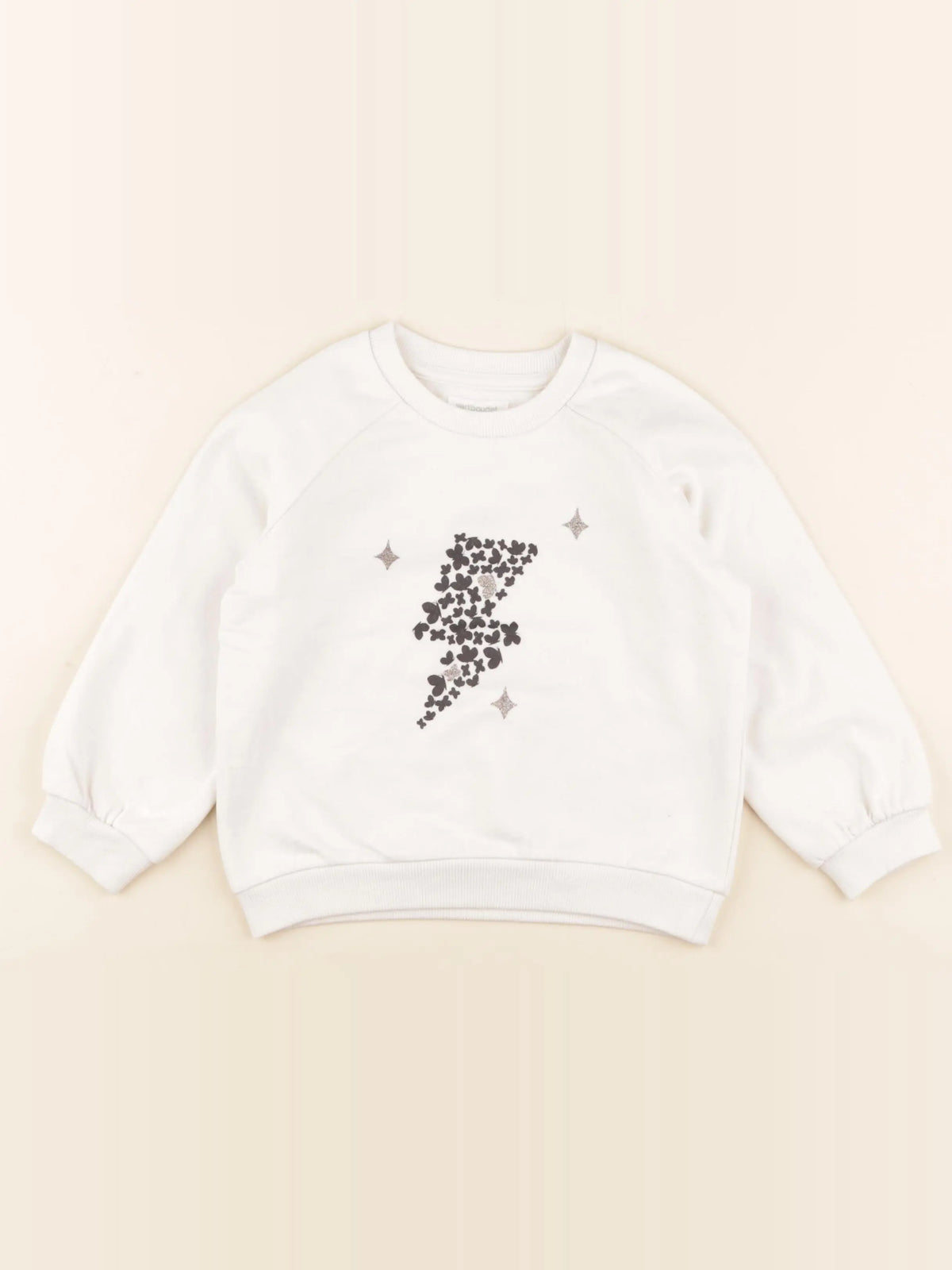 Vertbaudet - sweat blanc - 4 ans