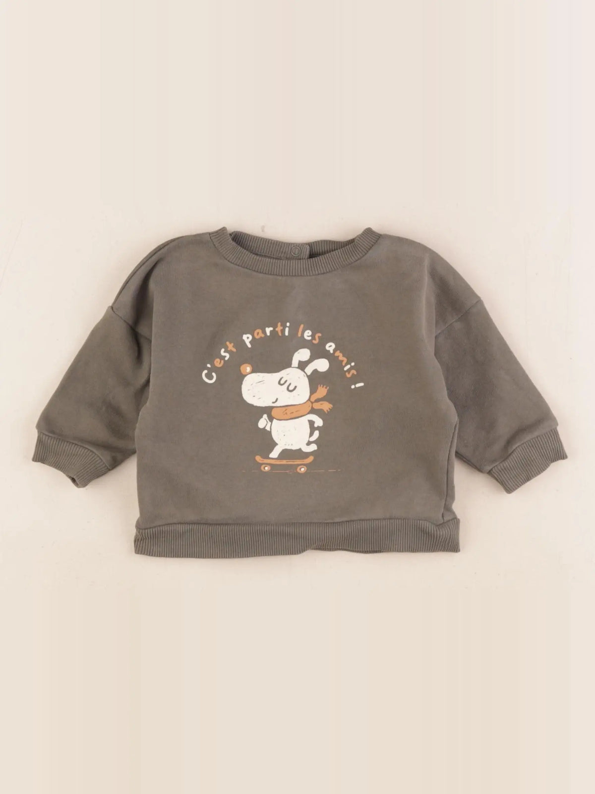 Vertbaudet - sweat vert - 1 mois