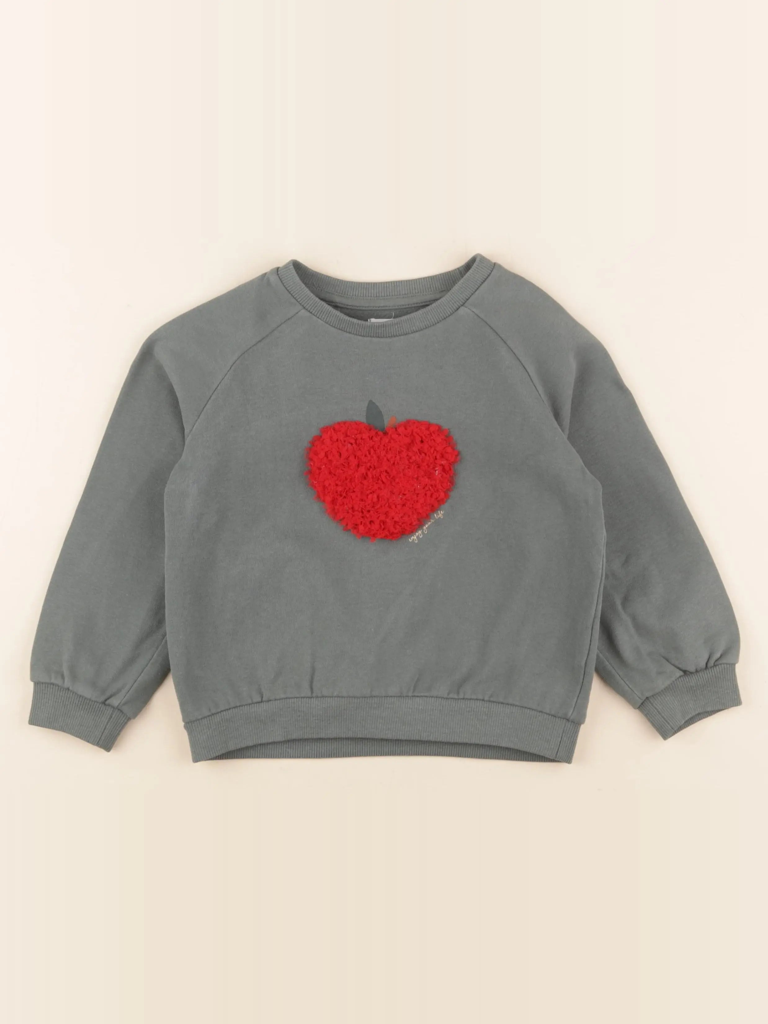 Vertbaudet - sweat vert - 6 ans