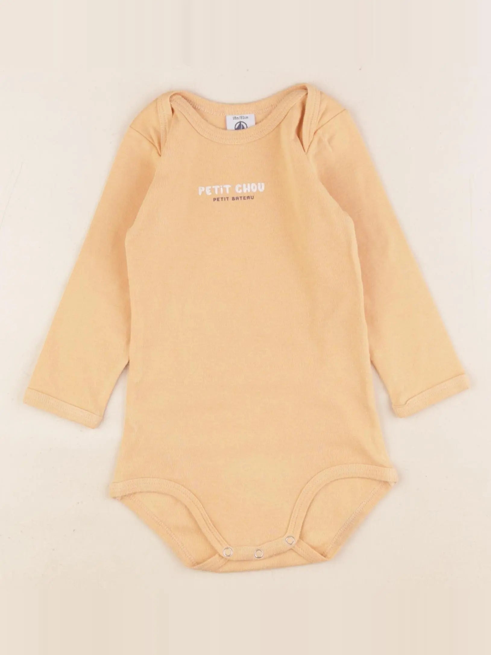 Petit Bateau - body jaune - 18 mois