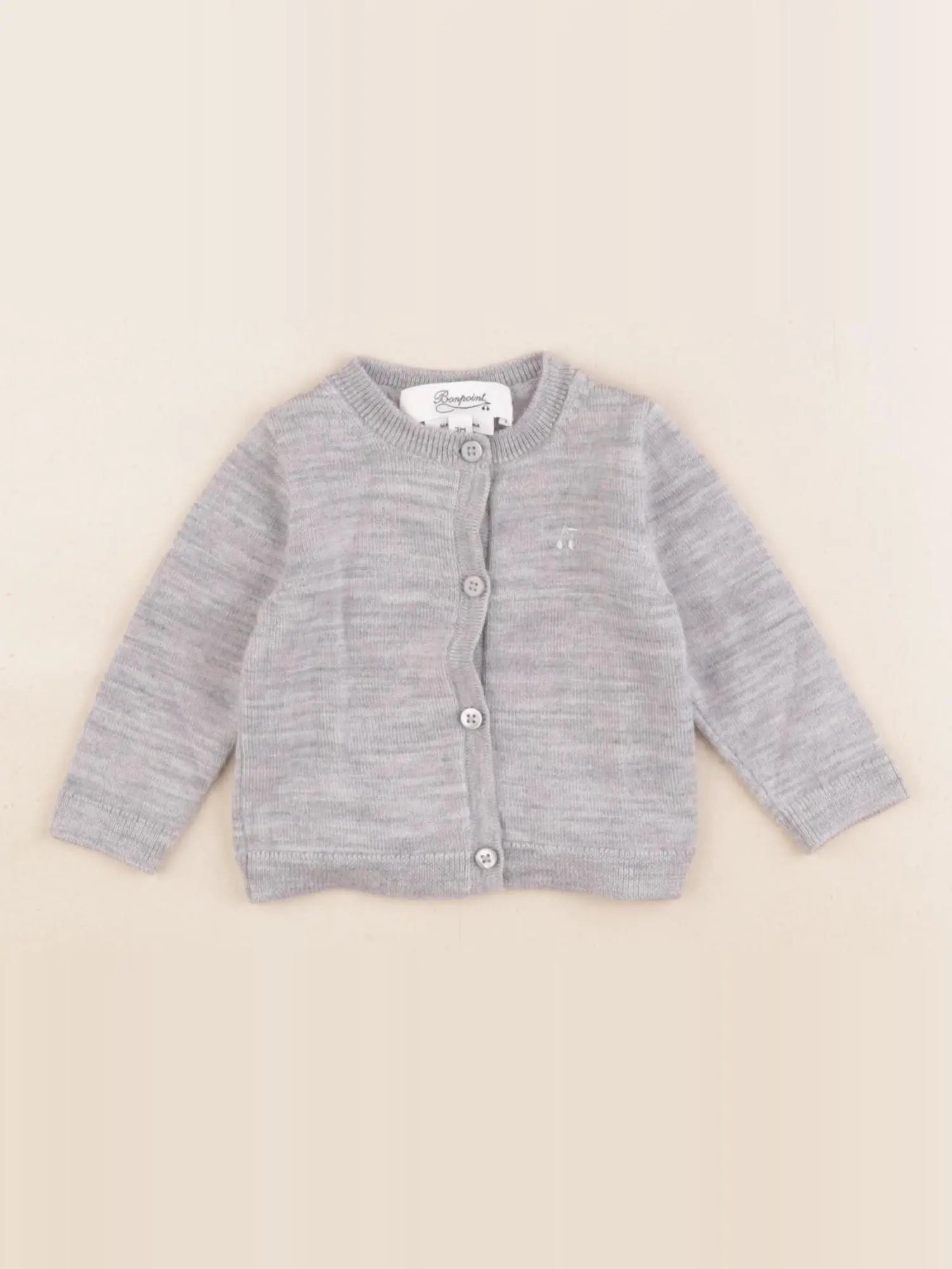Bonpoint - gilet gris - 3 mois