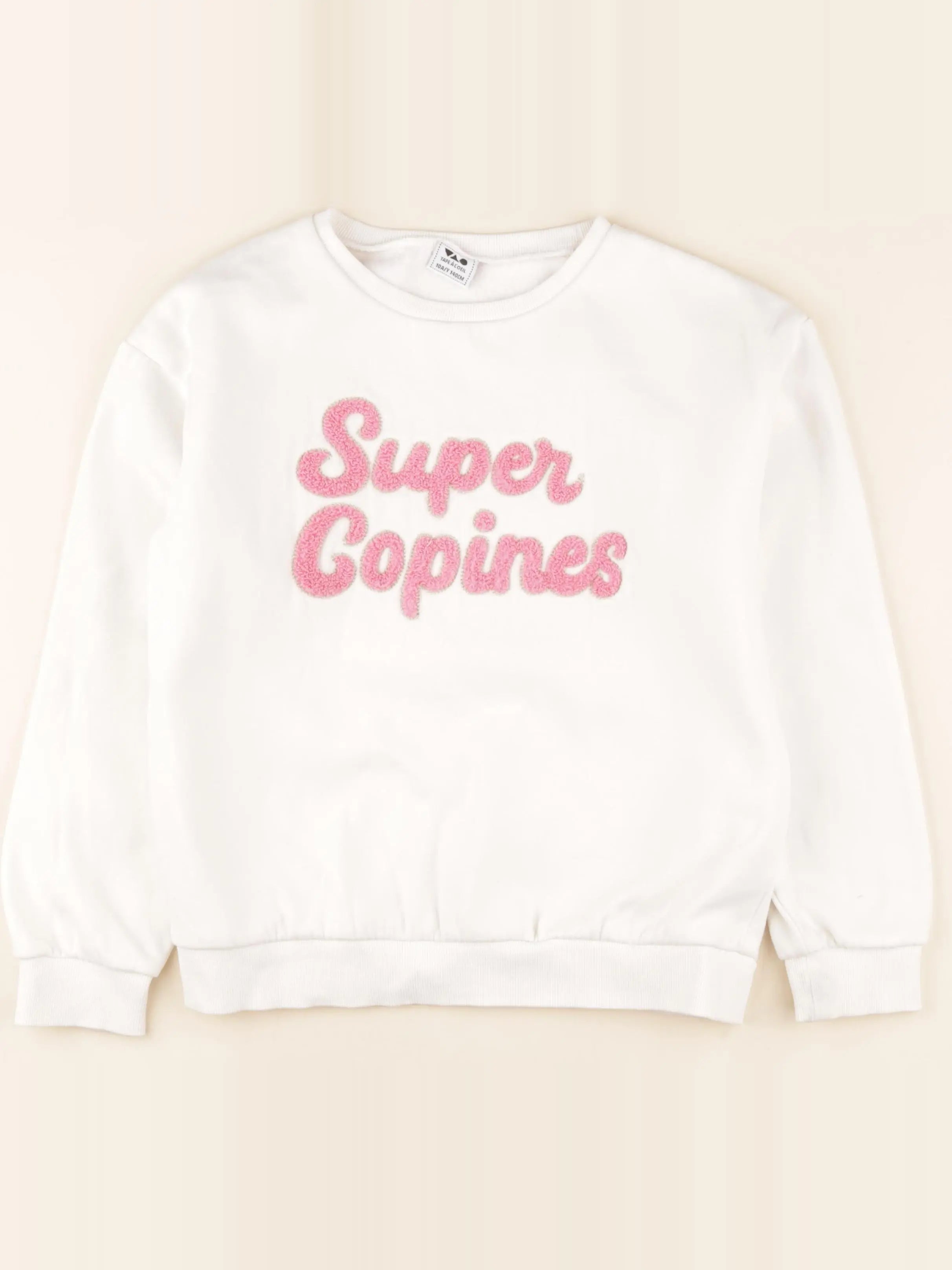 Tape à l'oeil - sweat blanc - 10 ans