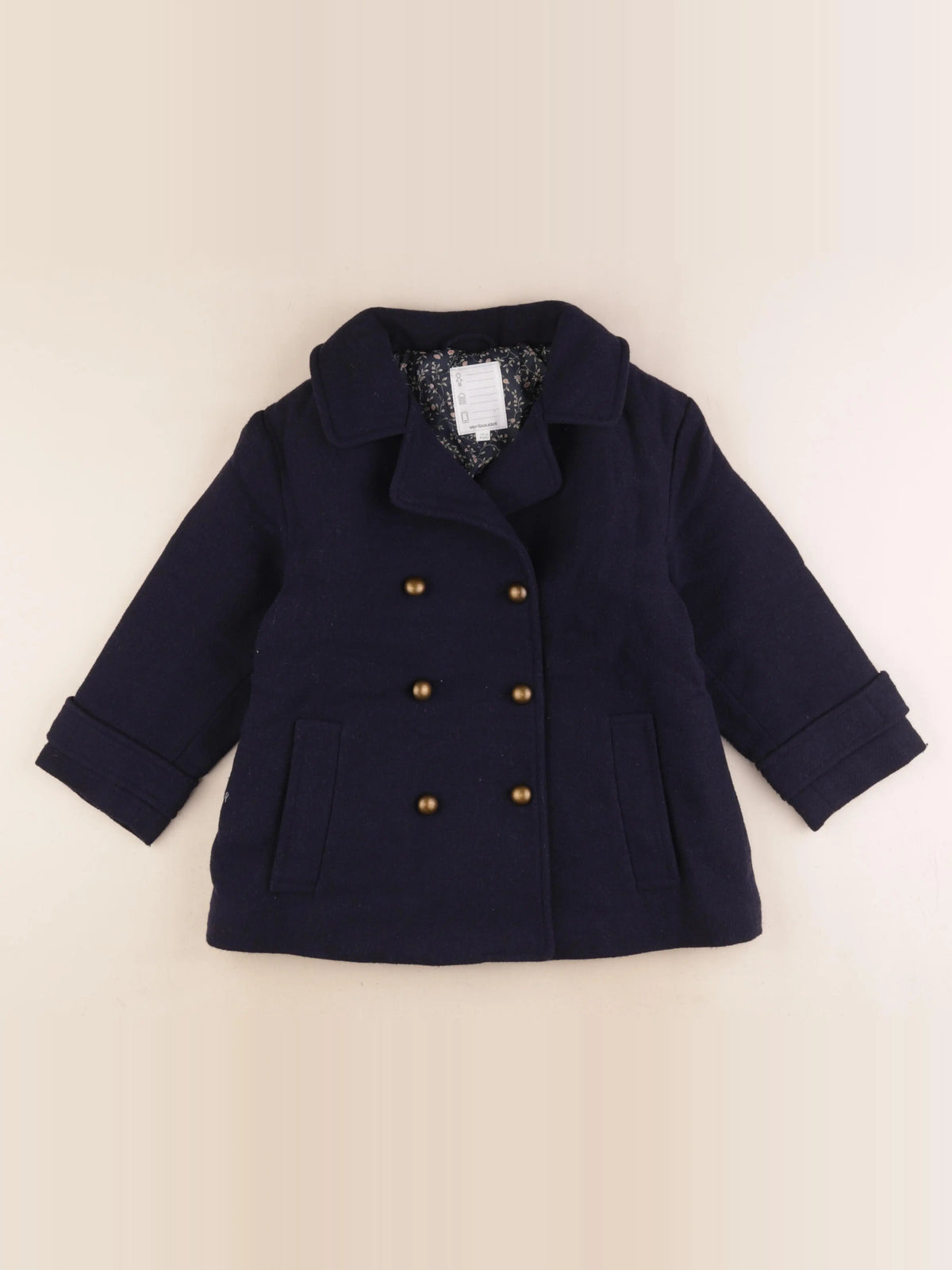 Vertbaudet - manteau bleu - 8 ans