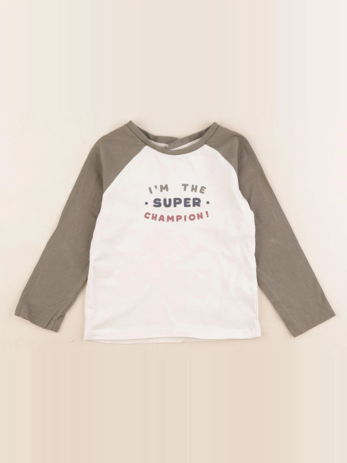 Vertbaudet - tee-shirt beige - 24 mois