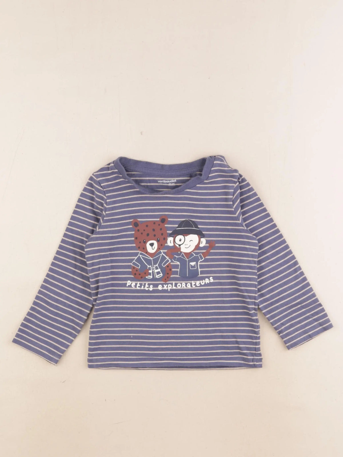 Vertbaudet - tee-shirt bleu - 24 mois