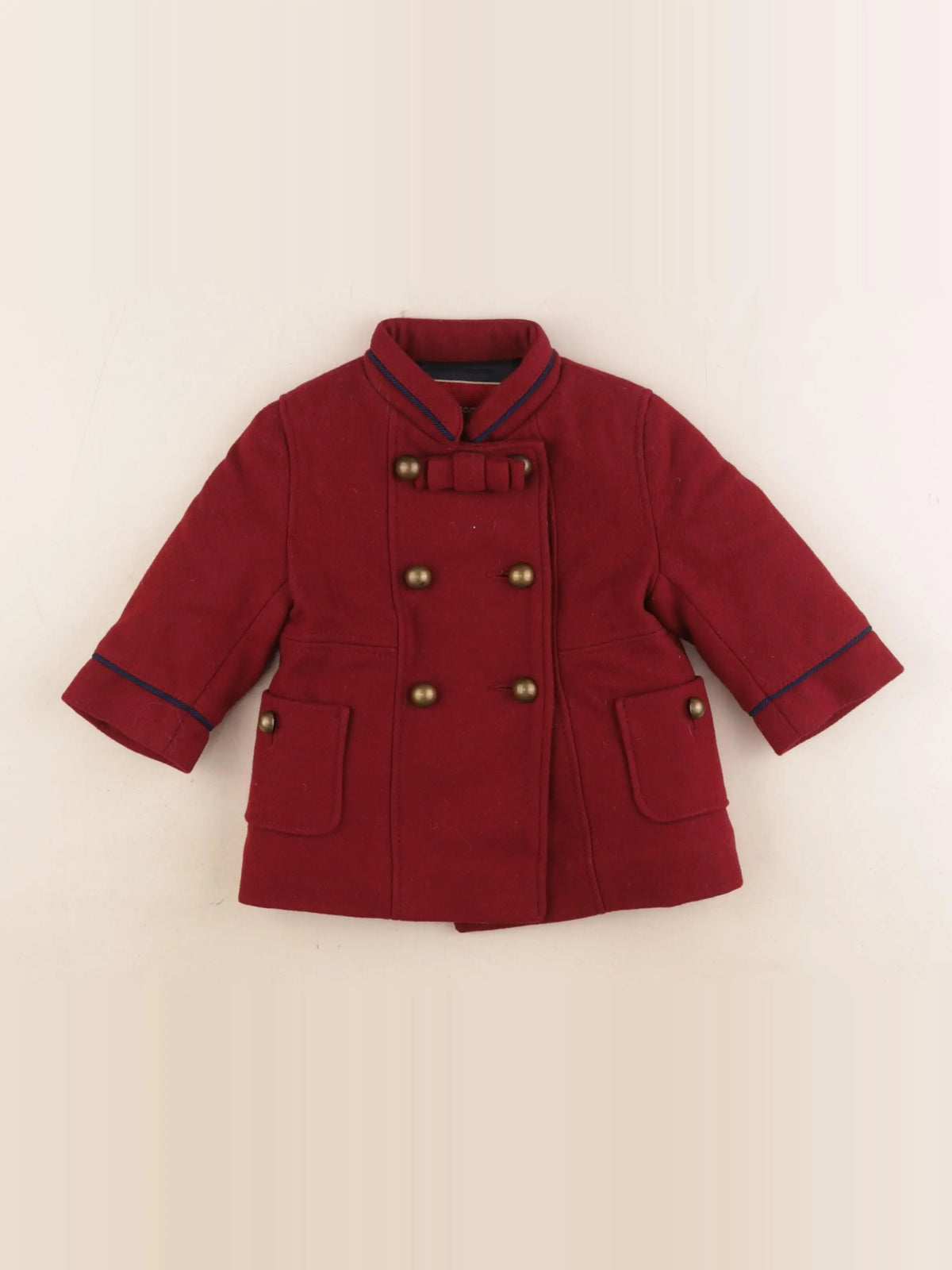 Jacadi - manteau rouge - 6 mois