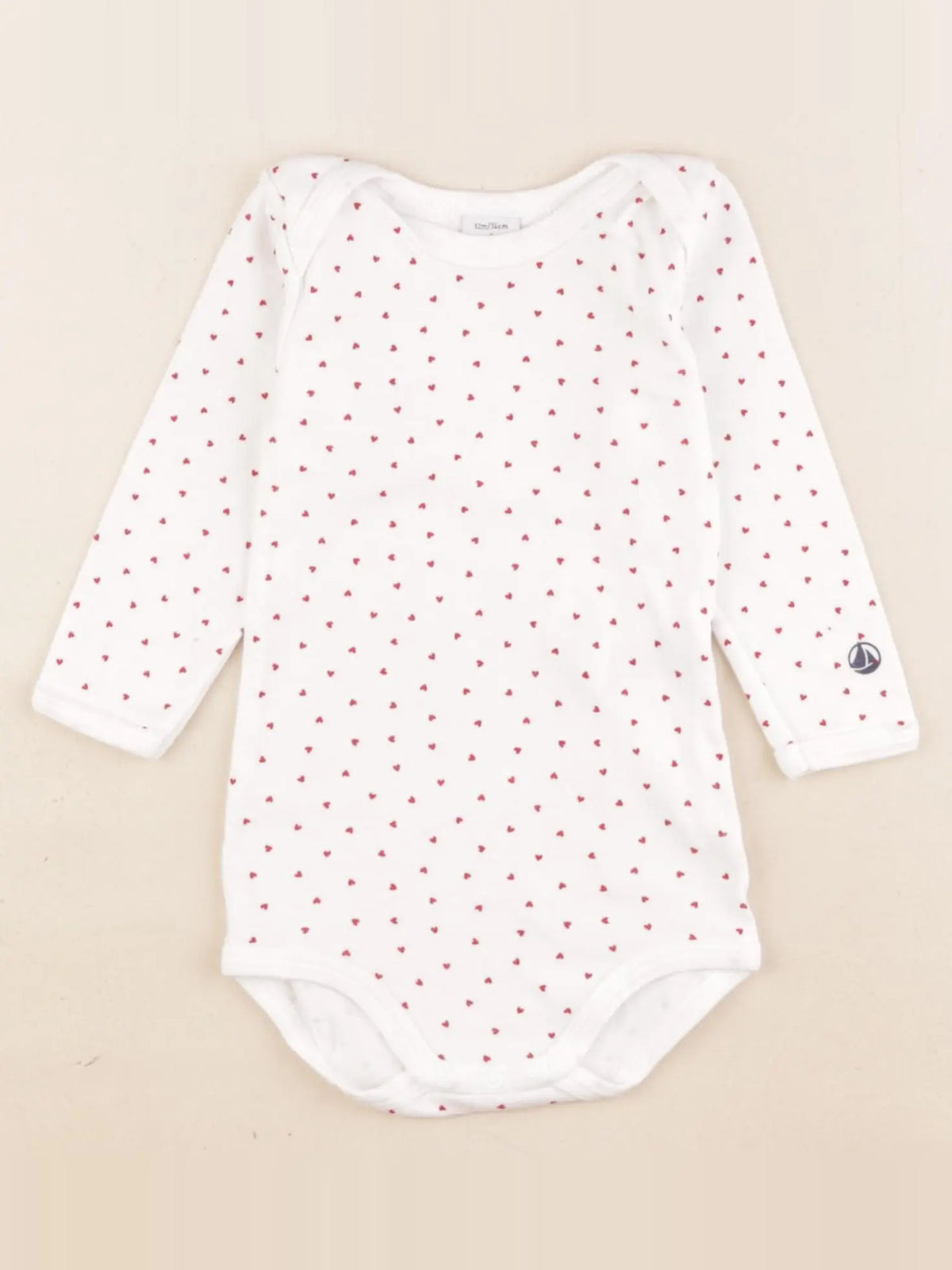 Petit Bateau - body blanc - 12 mois