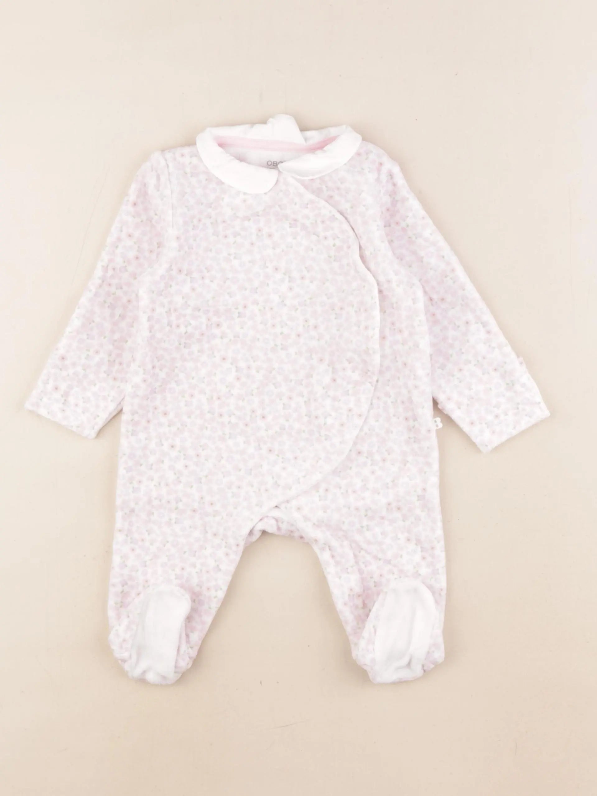 Obaïbi - pyjama velours multicolore - 3 mois